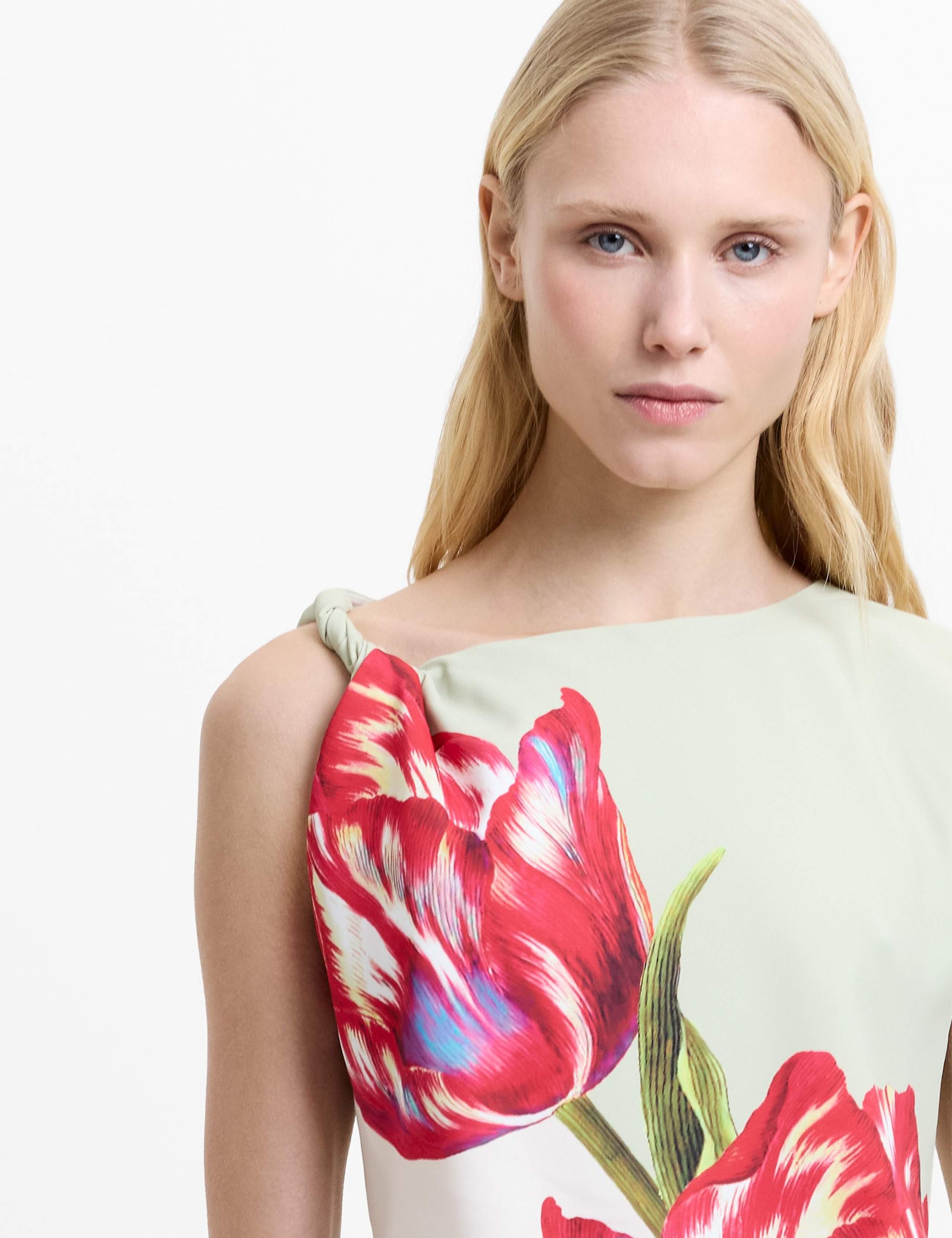 Floral One Shoulder Midaxi Column Dress 5 of 5