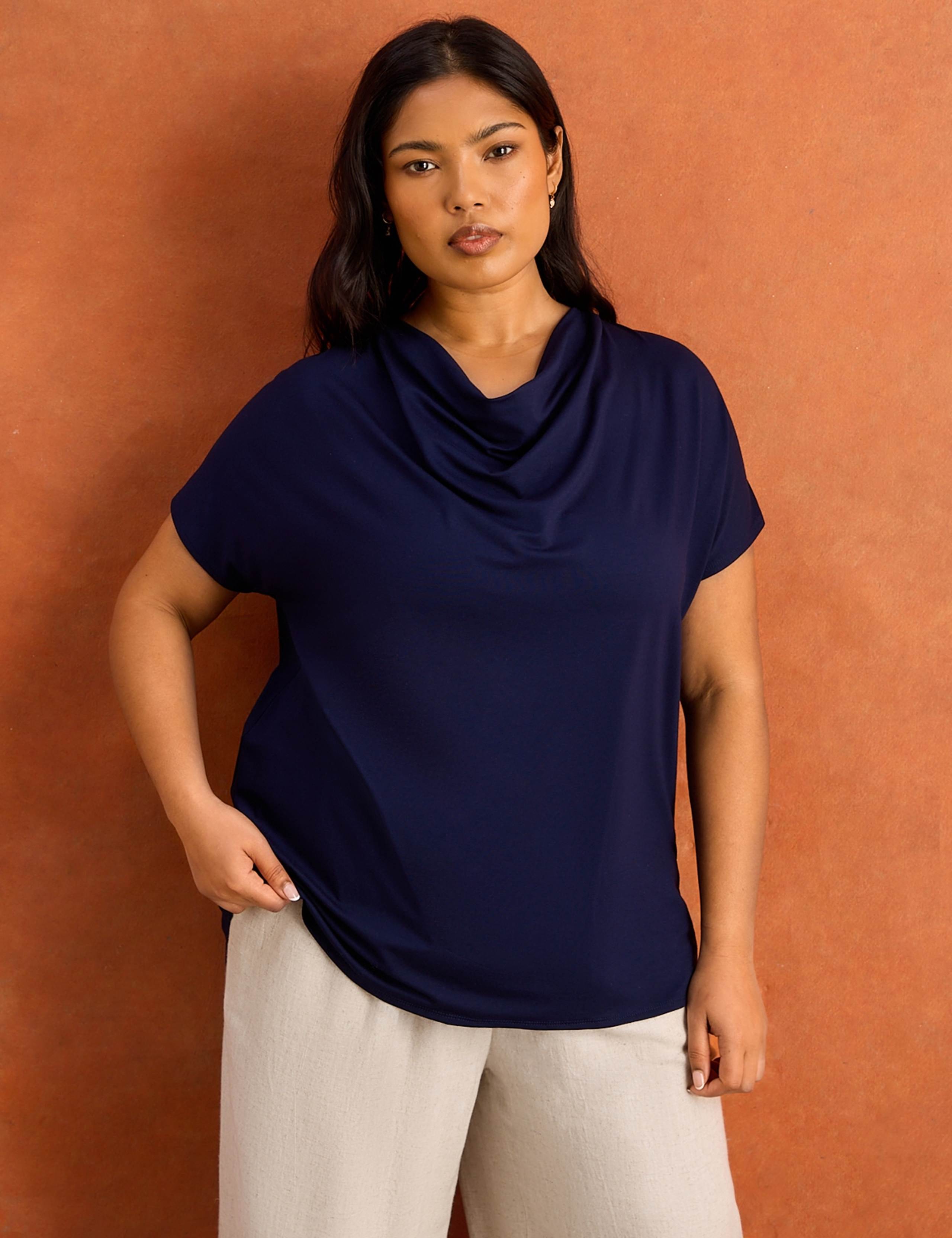 Jersey Cowl Neck Top 1 of 4