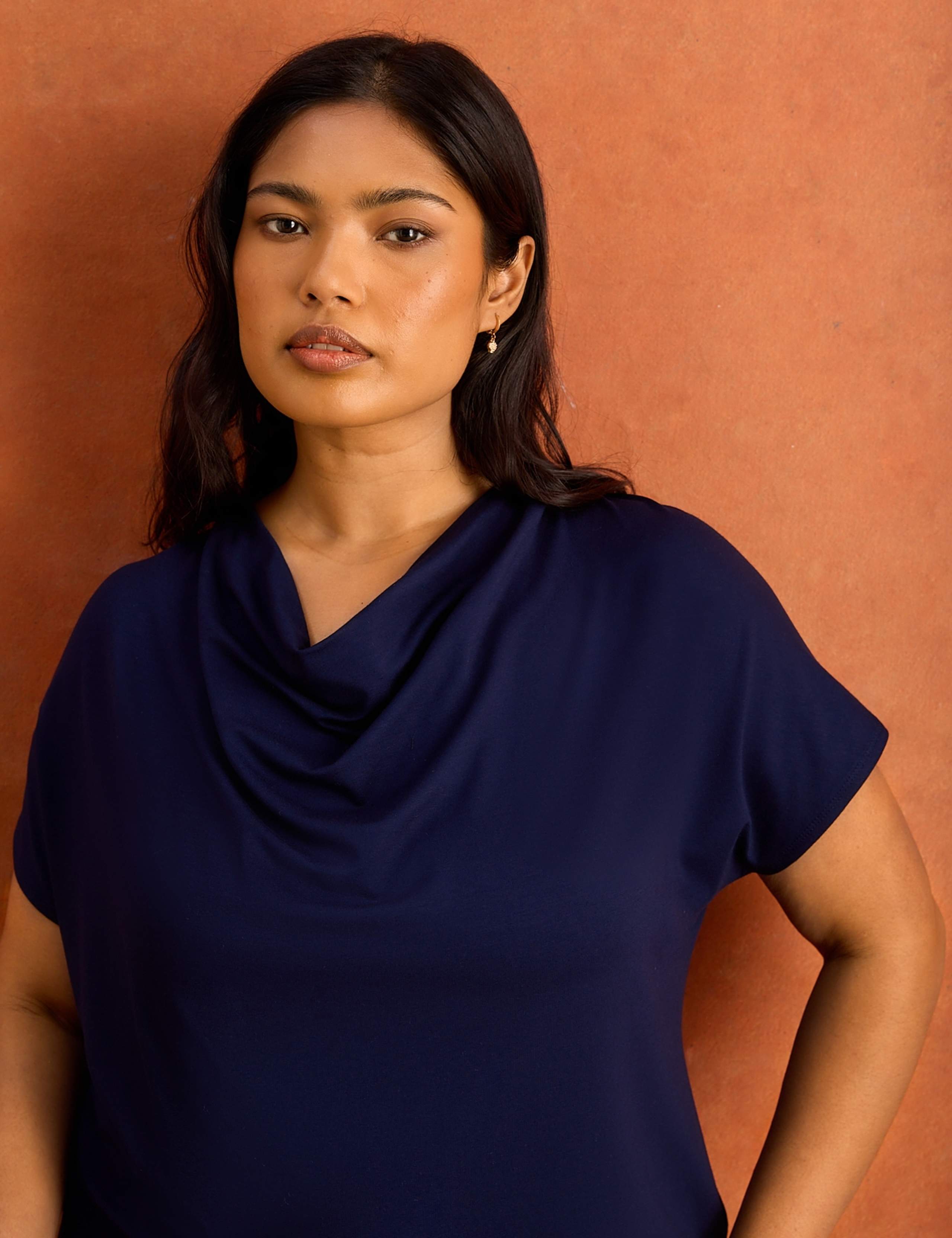 Jersey Cowl Neck Top 3 of 4