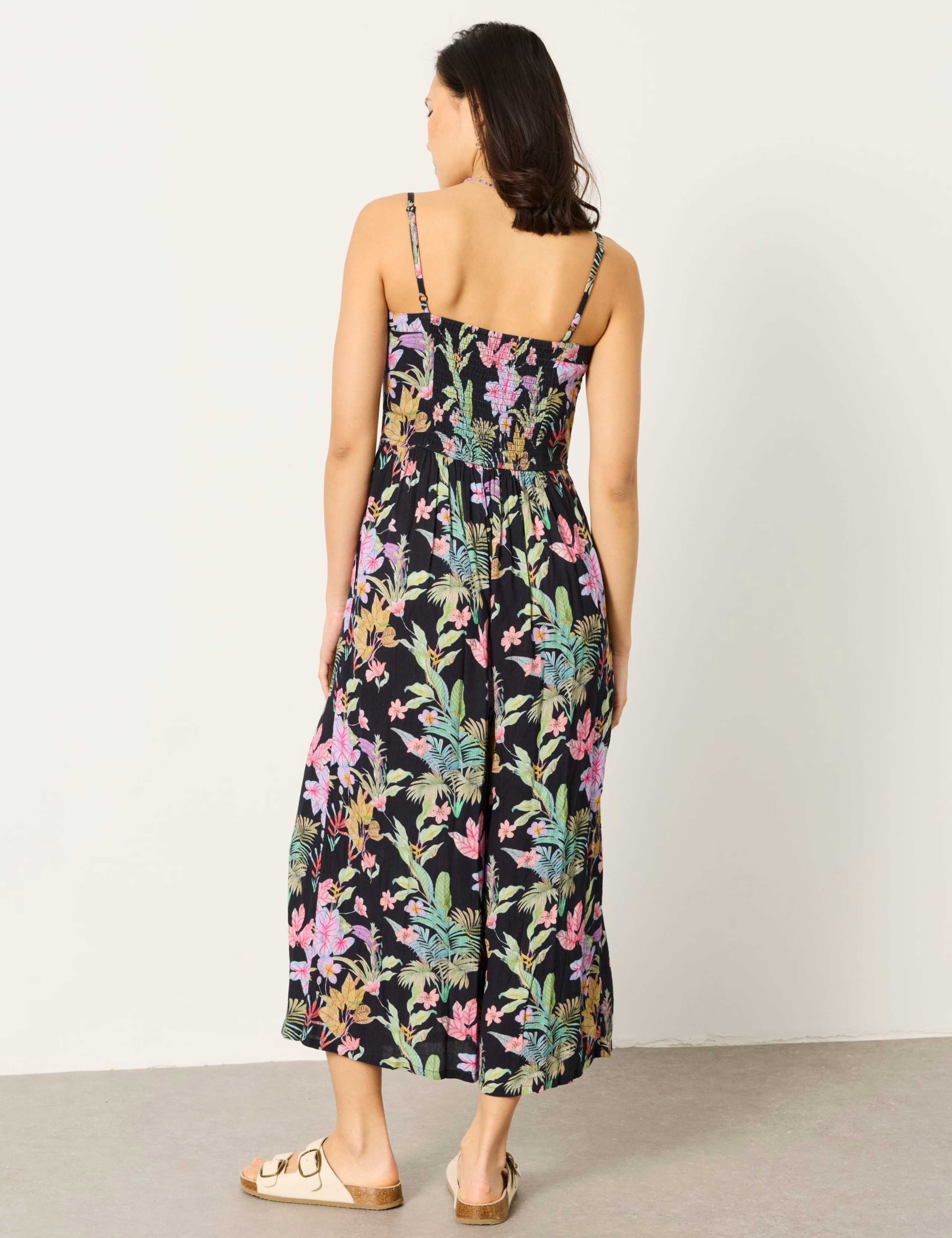 Floral Cropped Wide Leg Jumpsuit 5 of 7