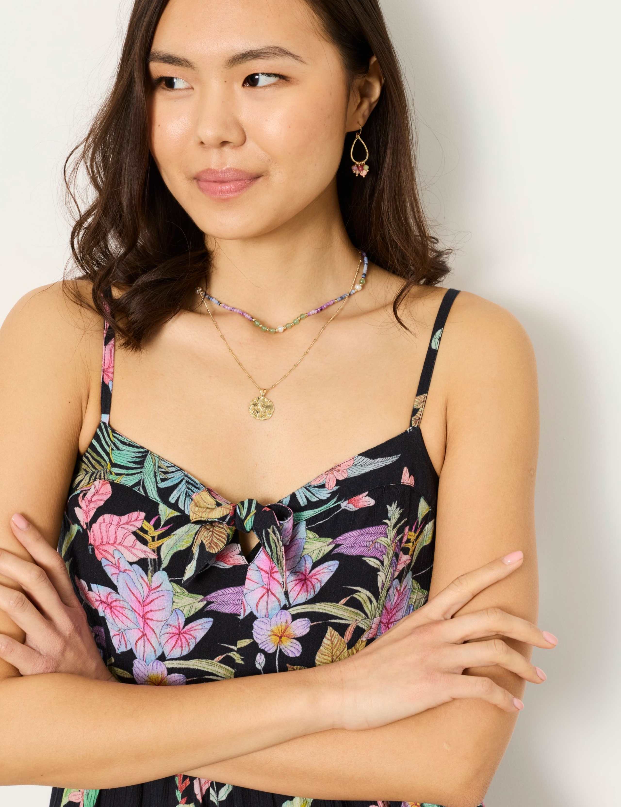 Floral Cropped Wide Leg Jumpsuit 6 of 7