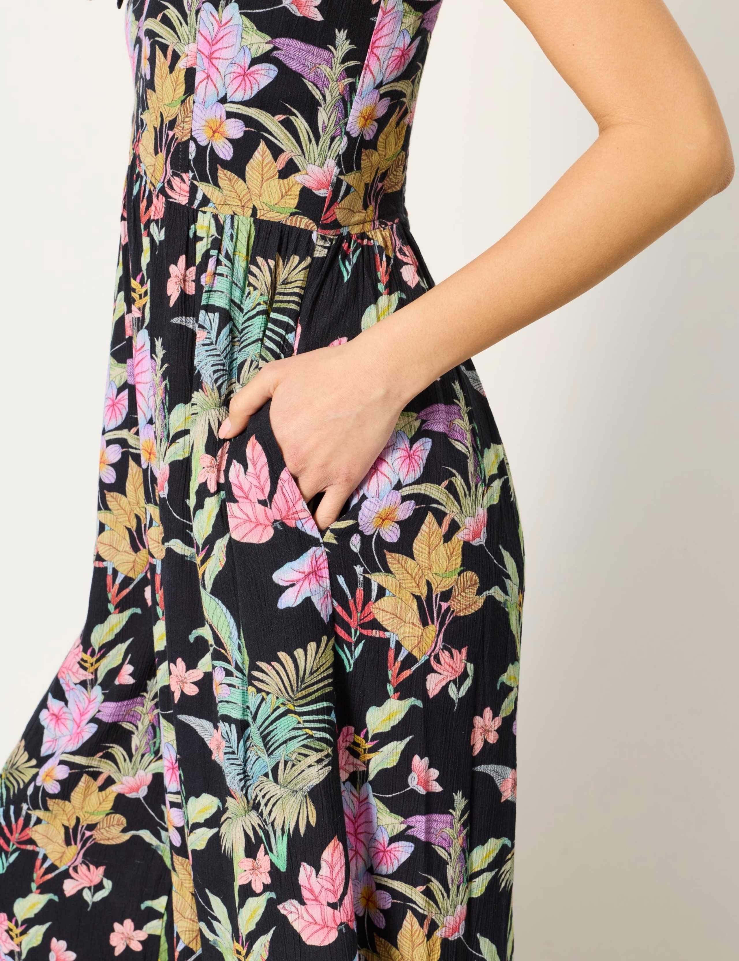 Floral Cropped Wide Leg Jumpsuit 7 of 7