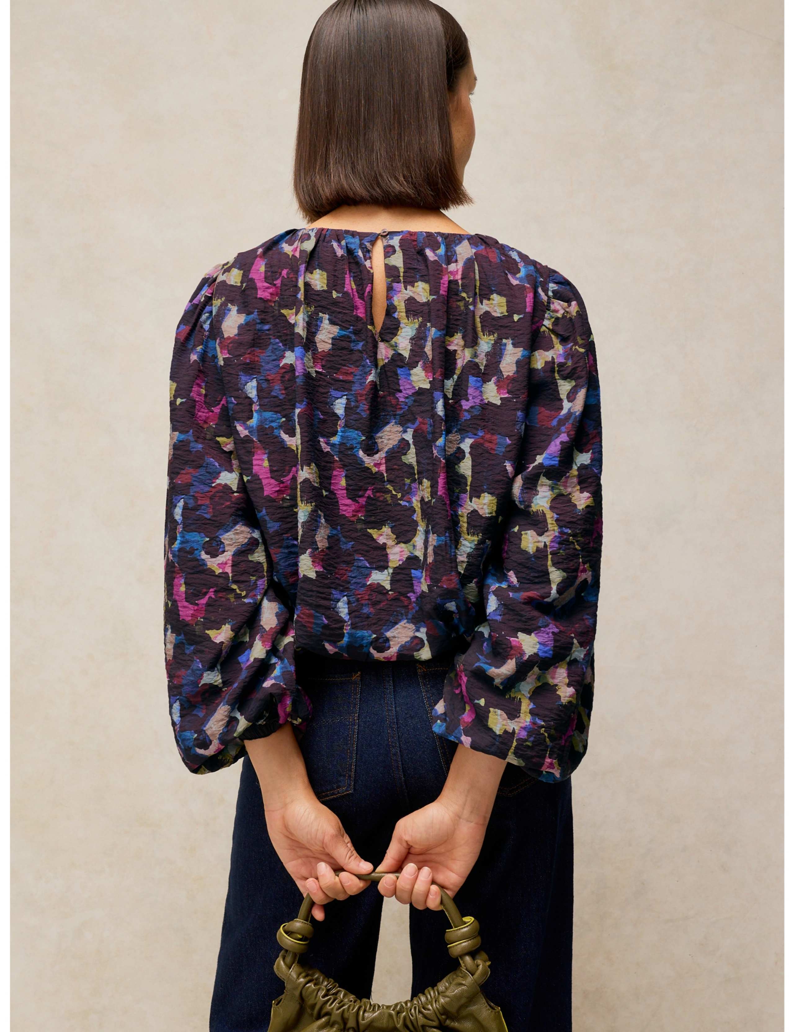 Lyra Printed Bubble Hem Top 3 of 6