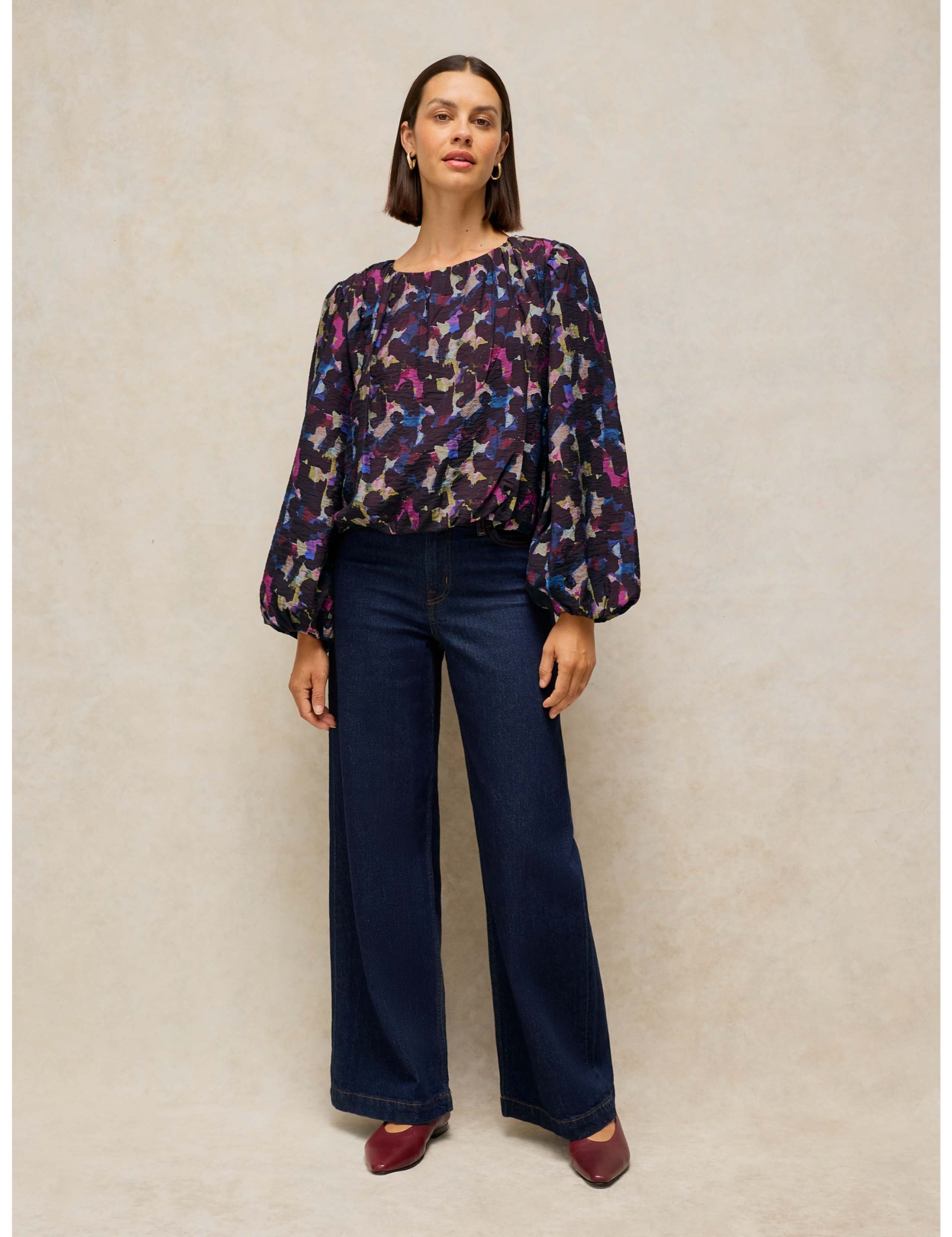 Lyra Printed Bubble Hem Top 4 of 6