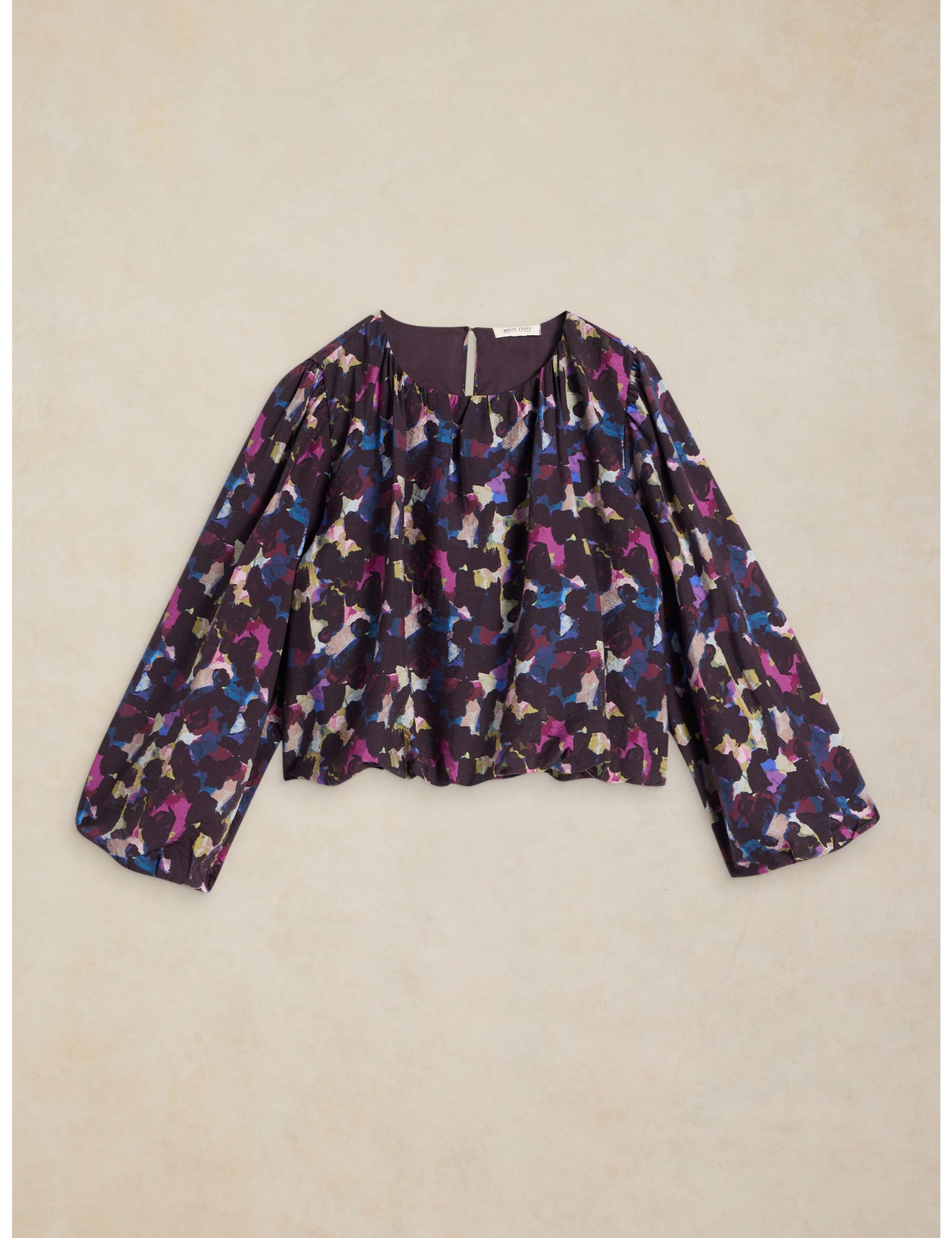 Lyra Printed Bubble Hem Top 2 of 6