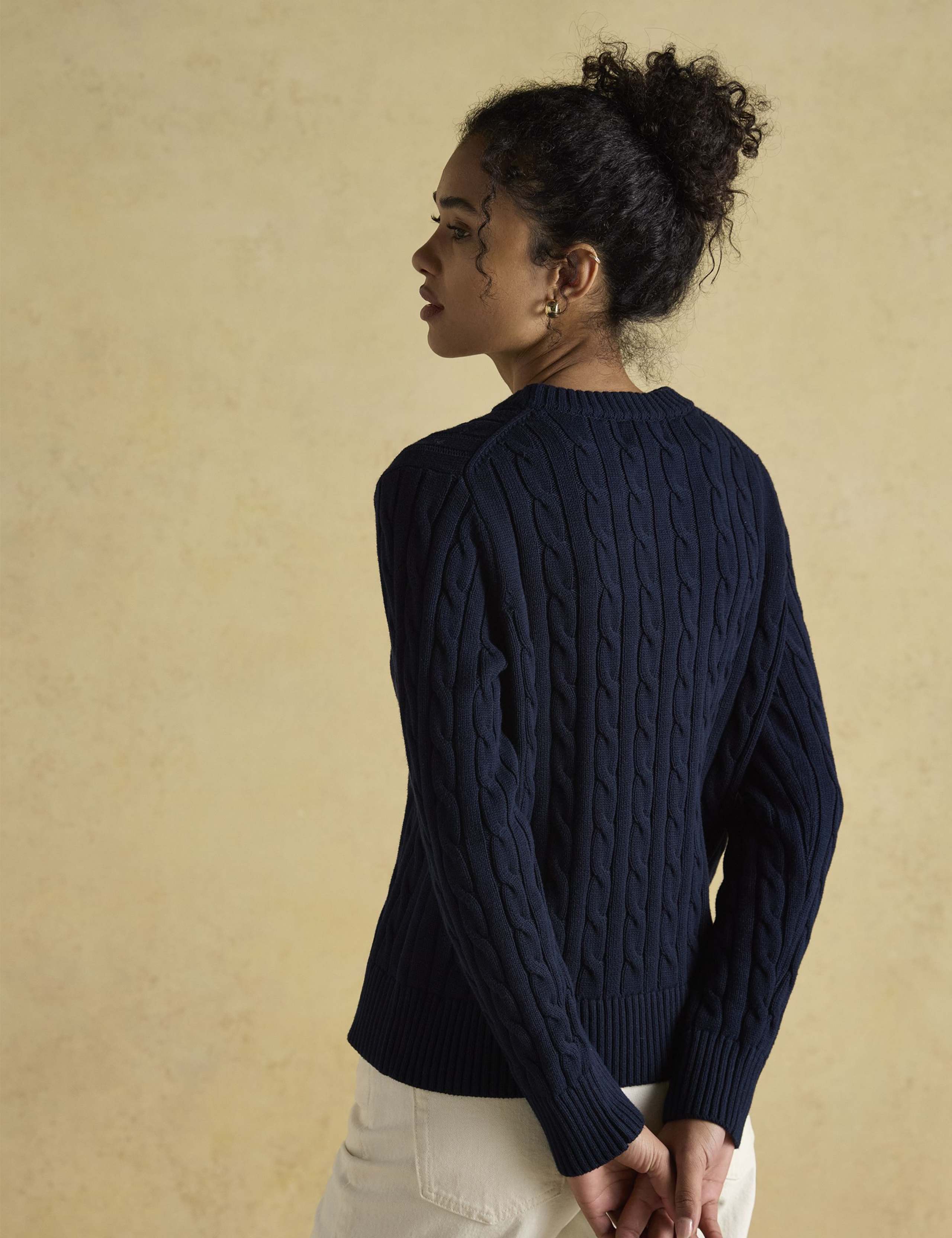 Pure Cotton Cable Knit Jumper 4 of 6