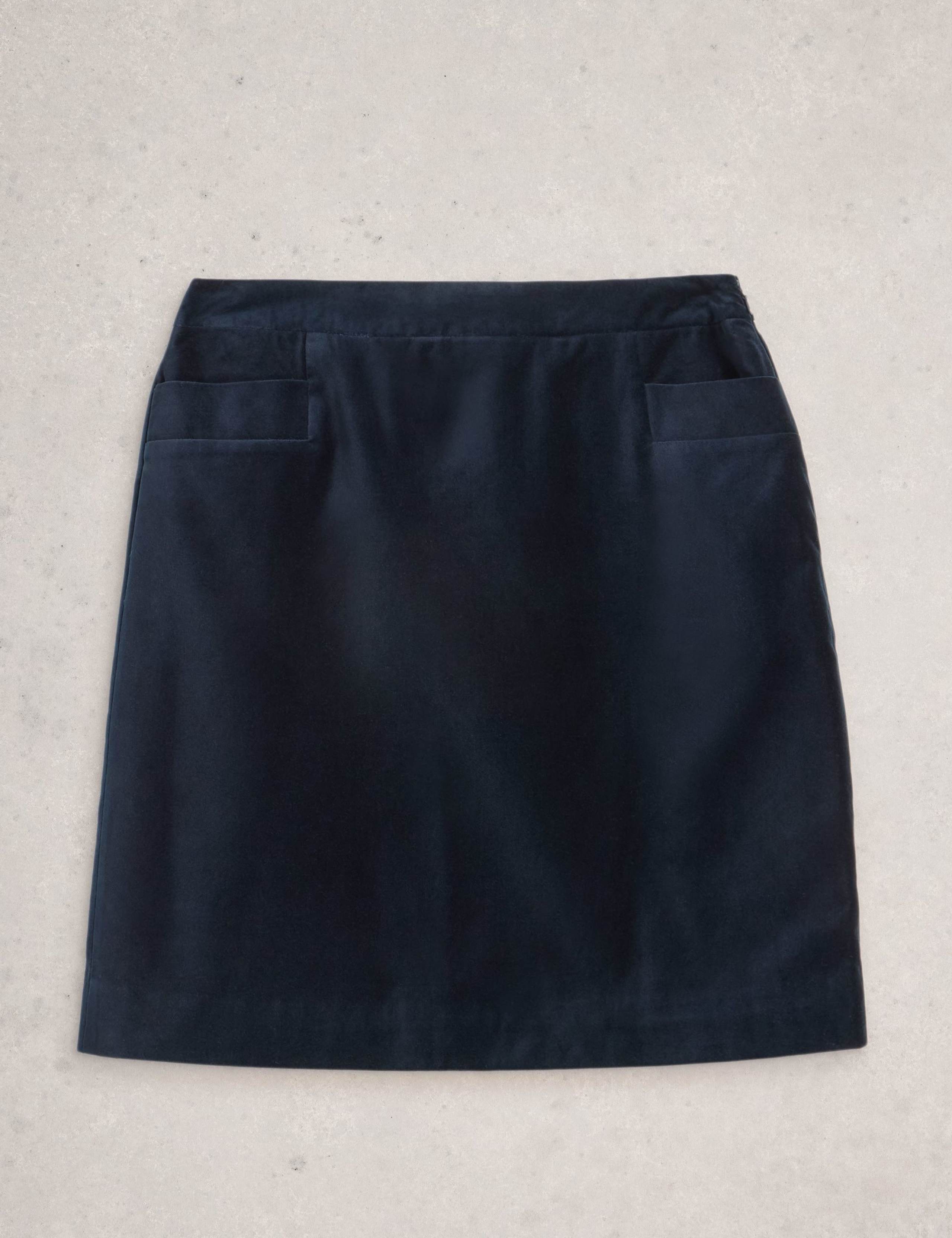 Velvet Knee Length A-Line Skirt 2 of 6