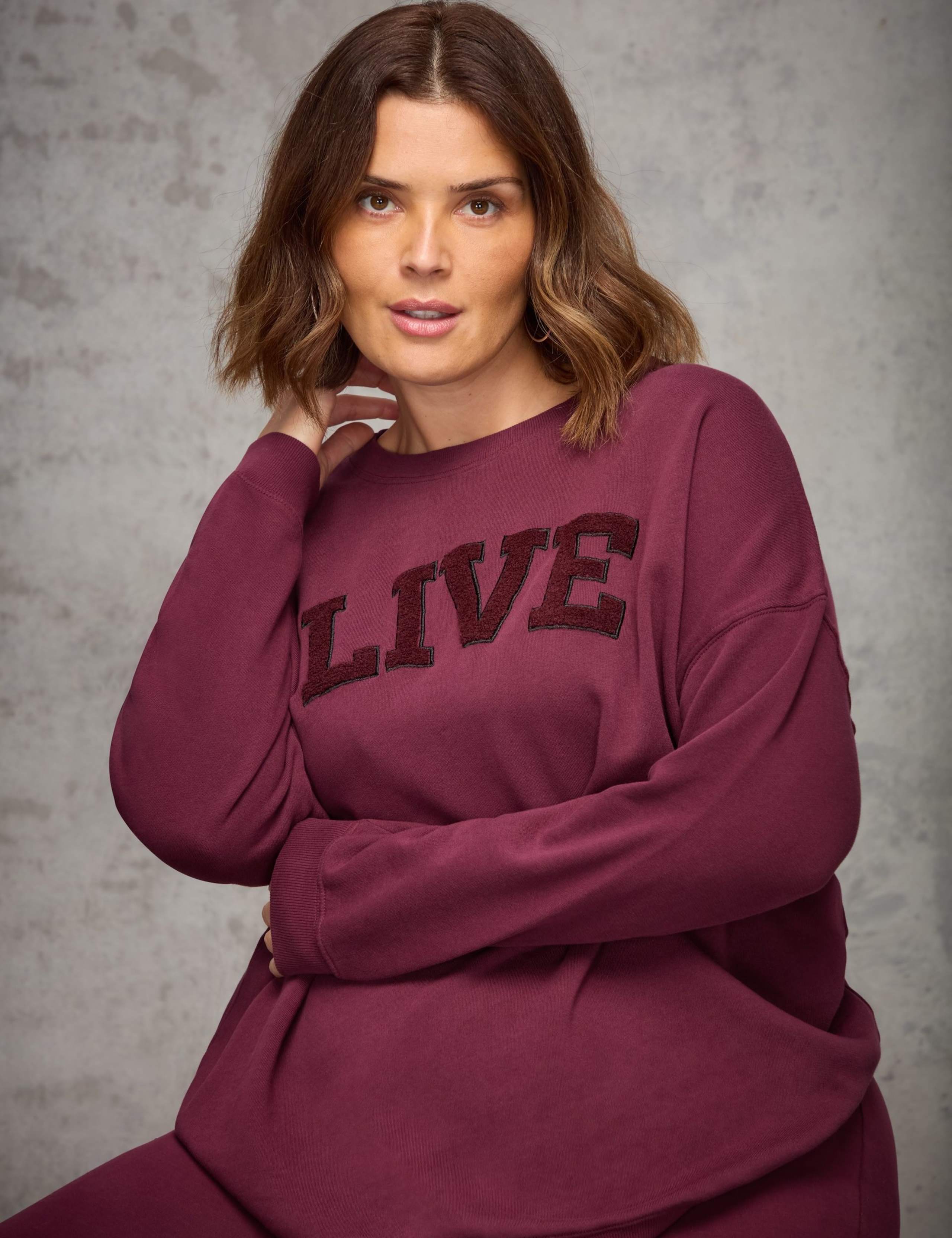 Pure Cotton Live Slogan Sweatshirt 3 of 3