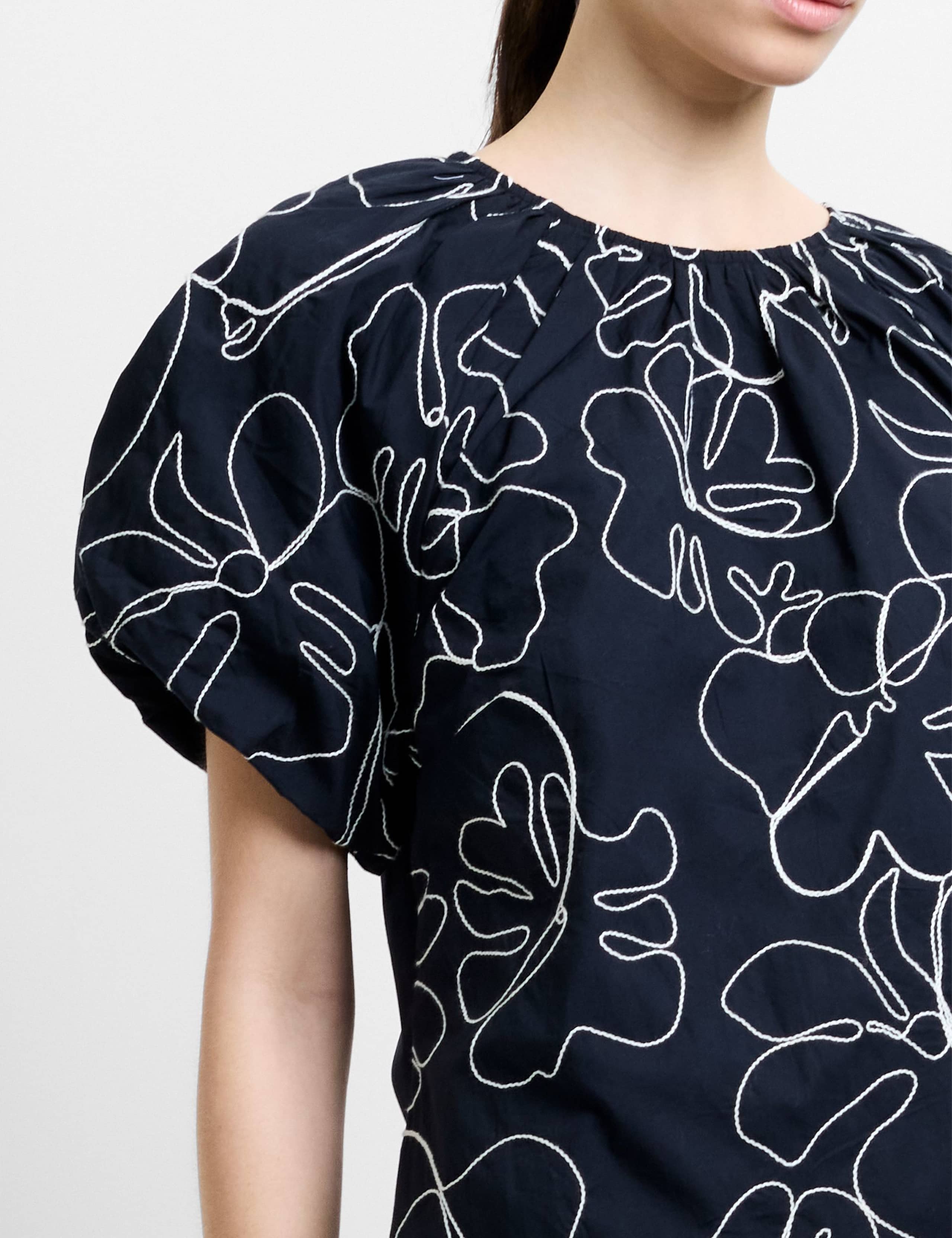 Pure Cotton Floral Embroidered Mini Shift Dress 5 of 5