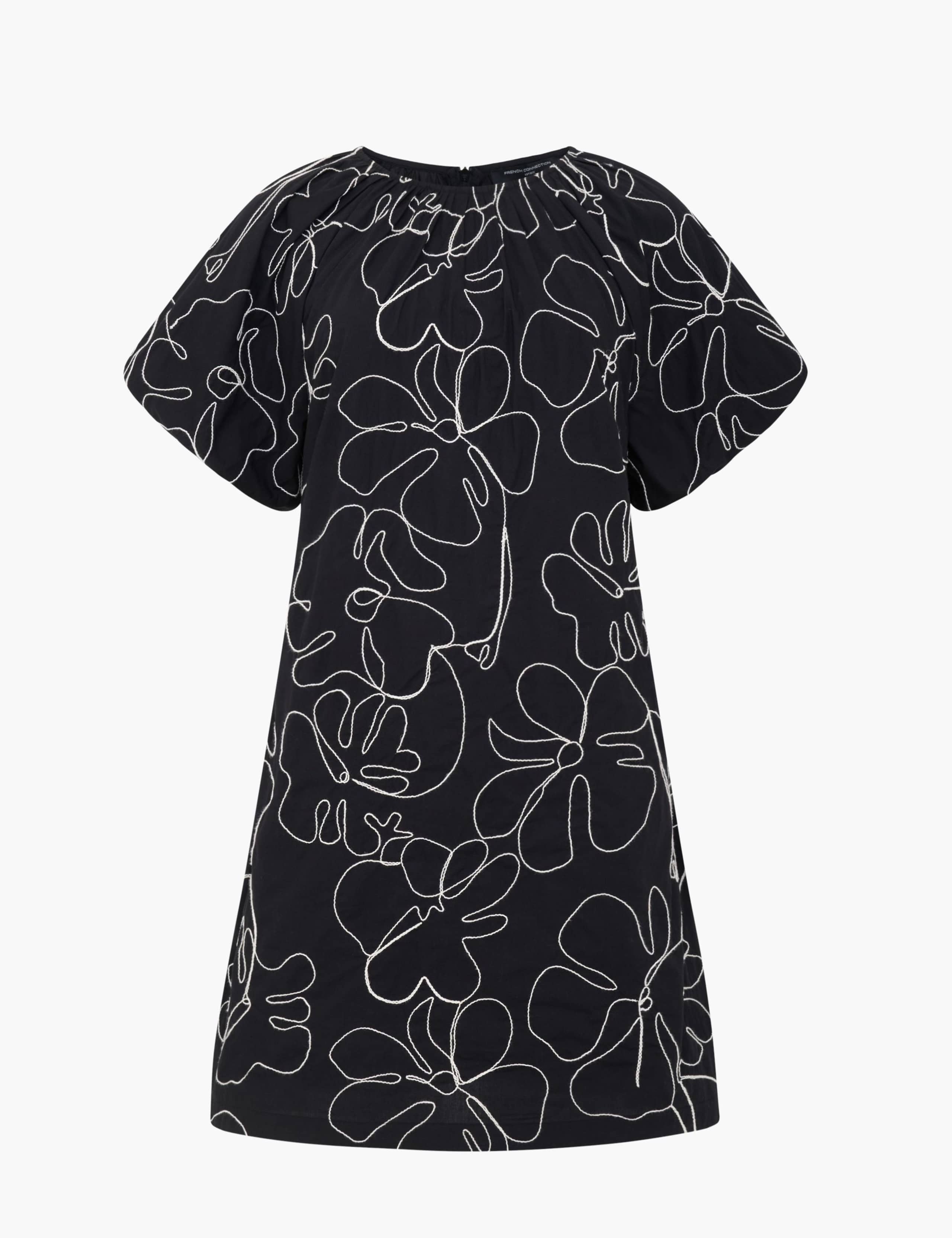 Pure Cotton Floral Embroidered Mini Shift Dress 2 of 5
