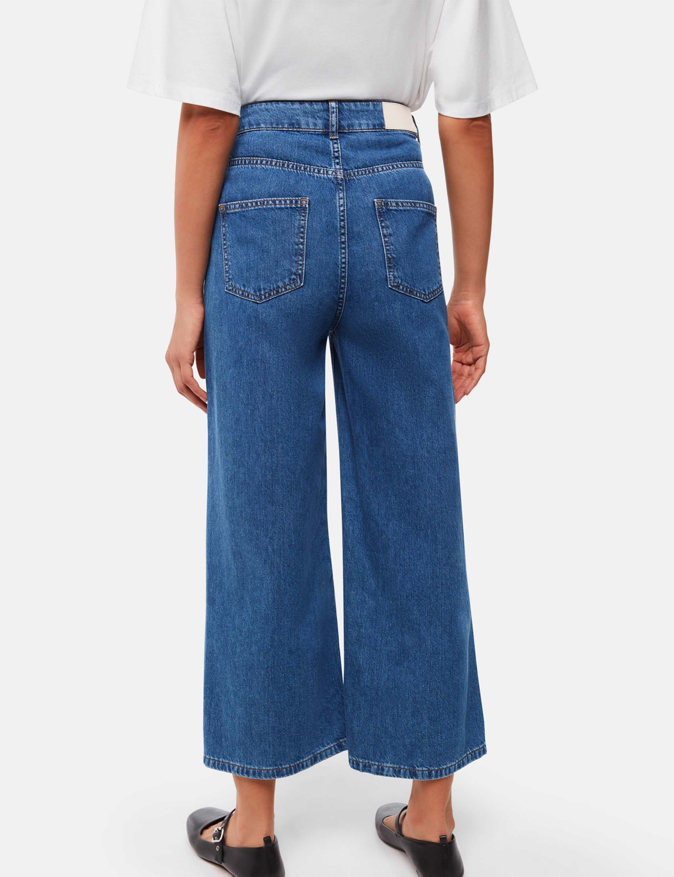 High Waisted Wide Leg Cropped Jeans 4 of 4