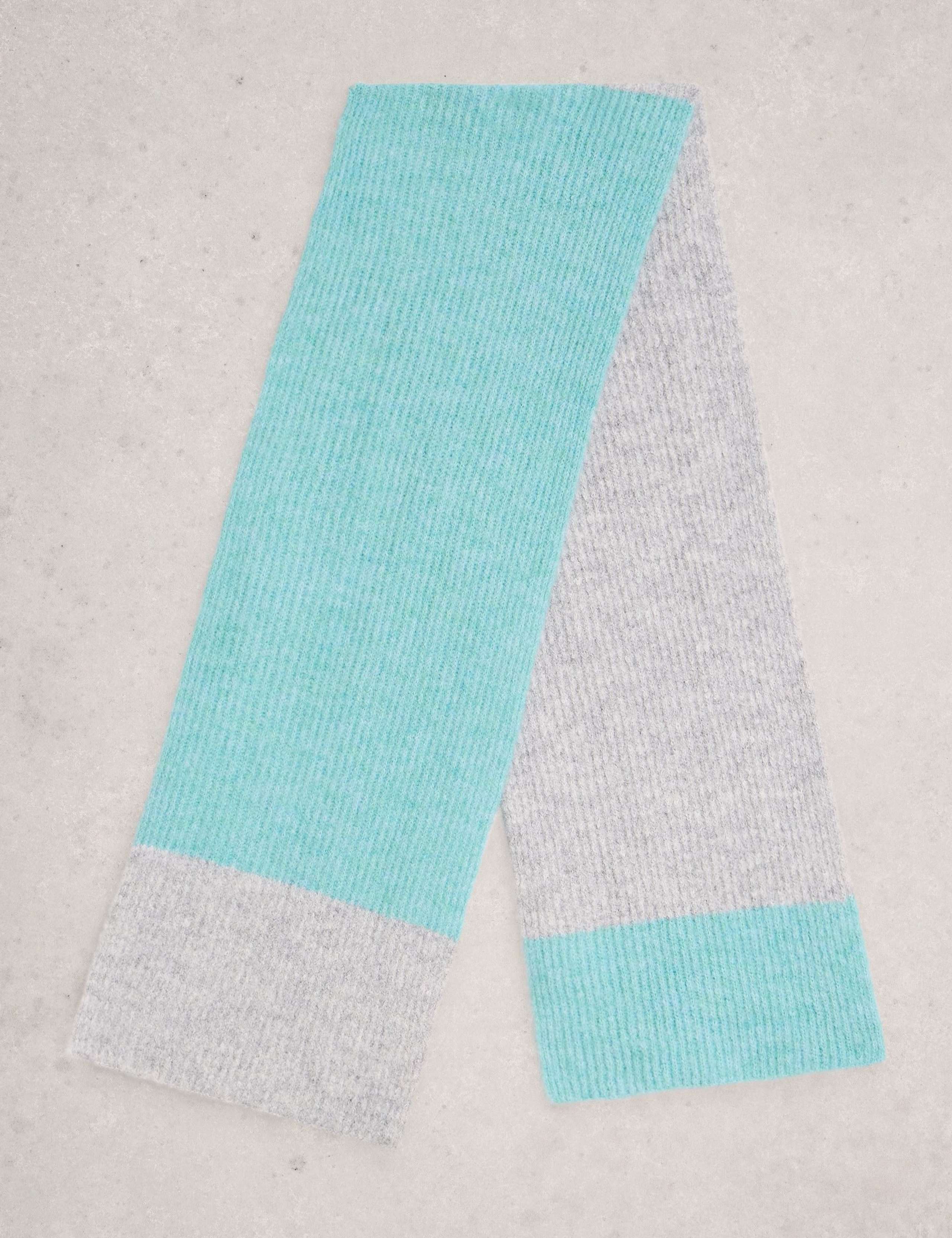 Knitted Colour Block Scarf 2 of 3