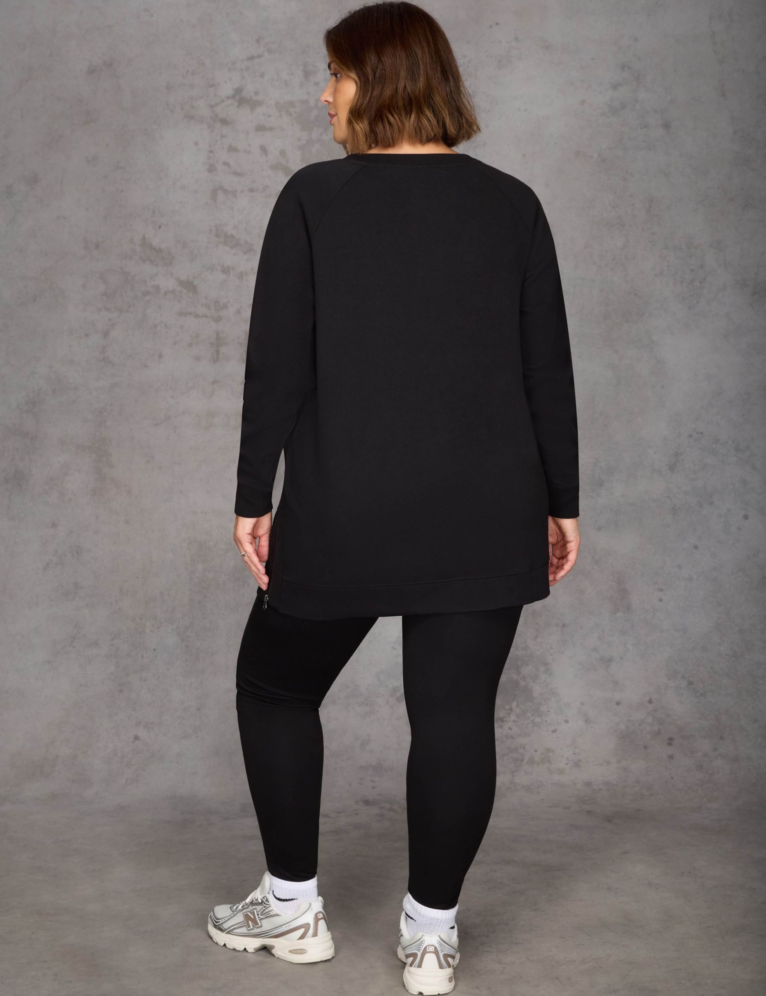 Cotton Rich Textured Longline Sweatshirt 2 of 3