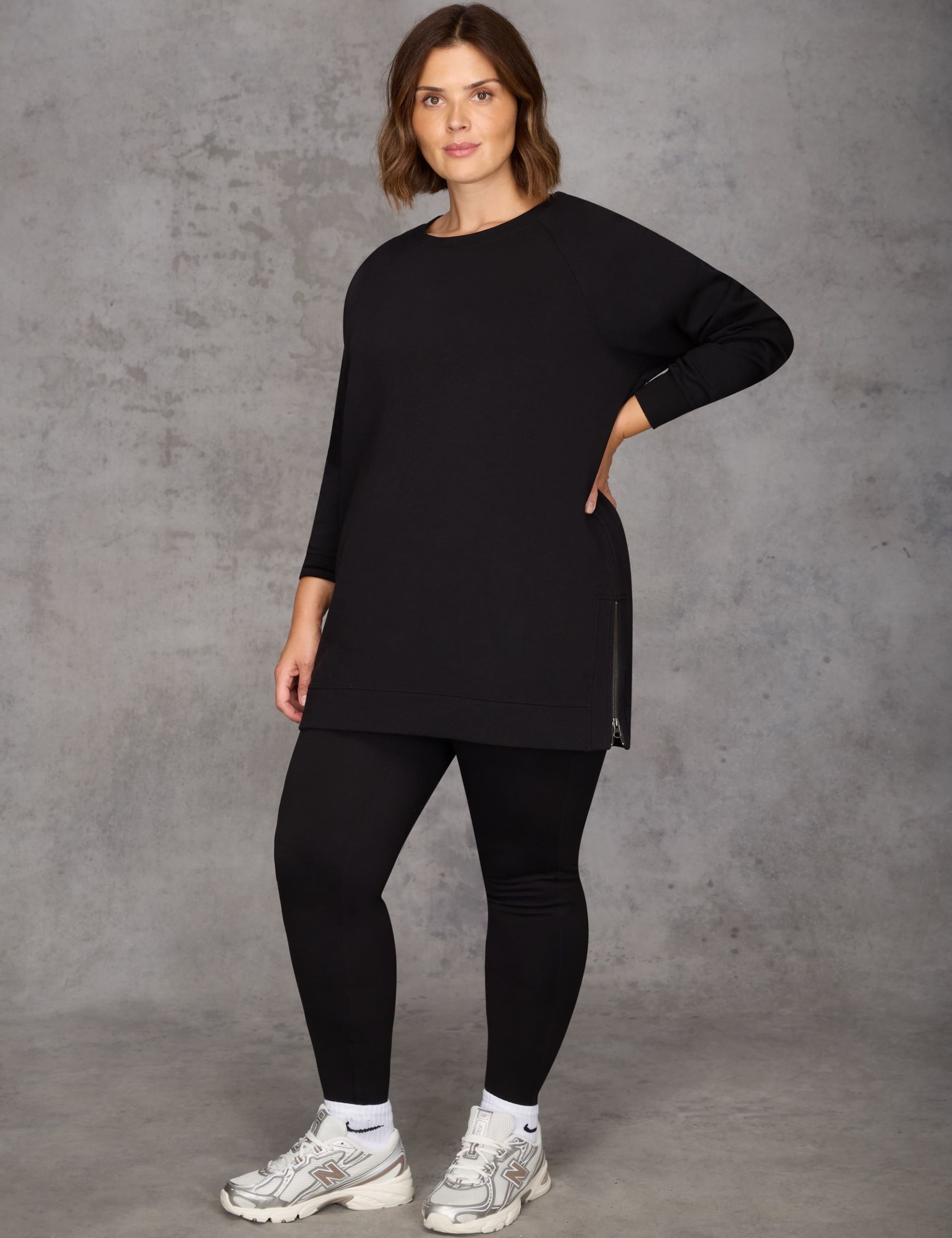 Cotton Rich Textured Longline Sweatshirt 3 of 3
