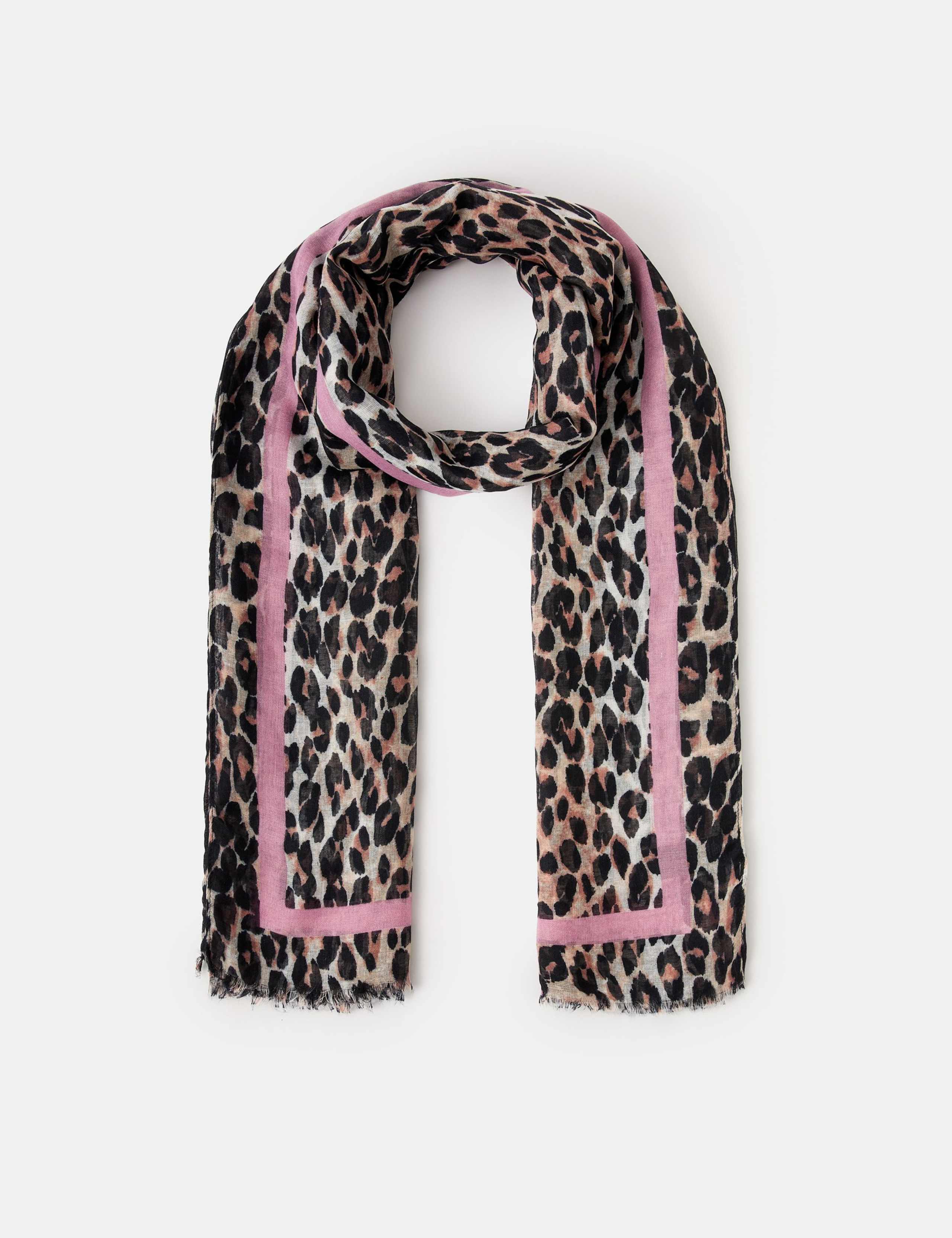 Printed Leopard Lightweight Scarf 1 of 2