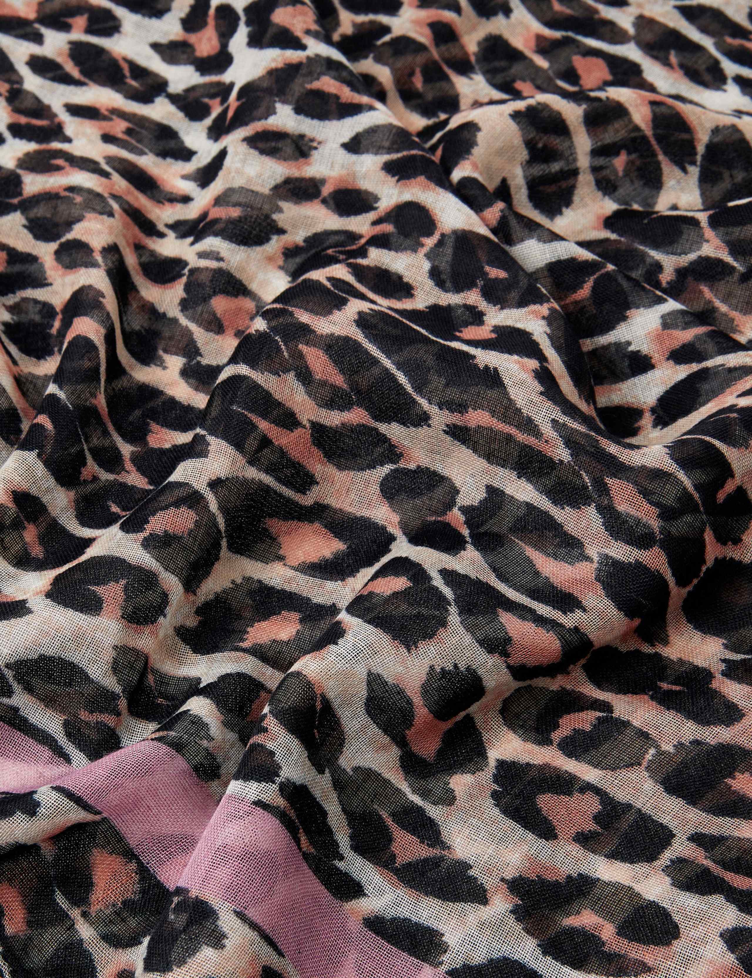 Printed Leopard Lightweight Scarf 2 of 2