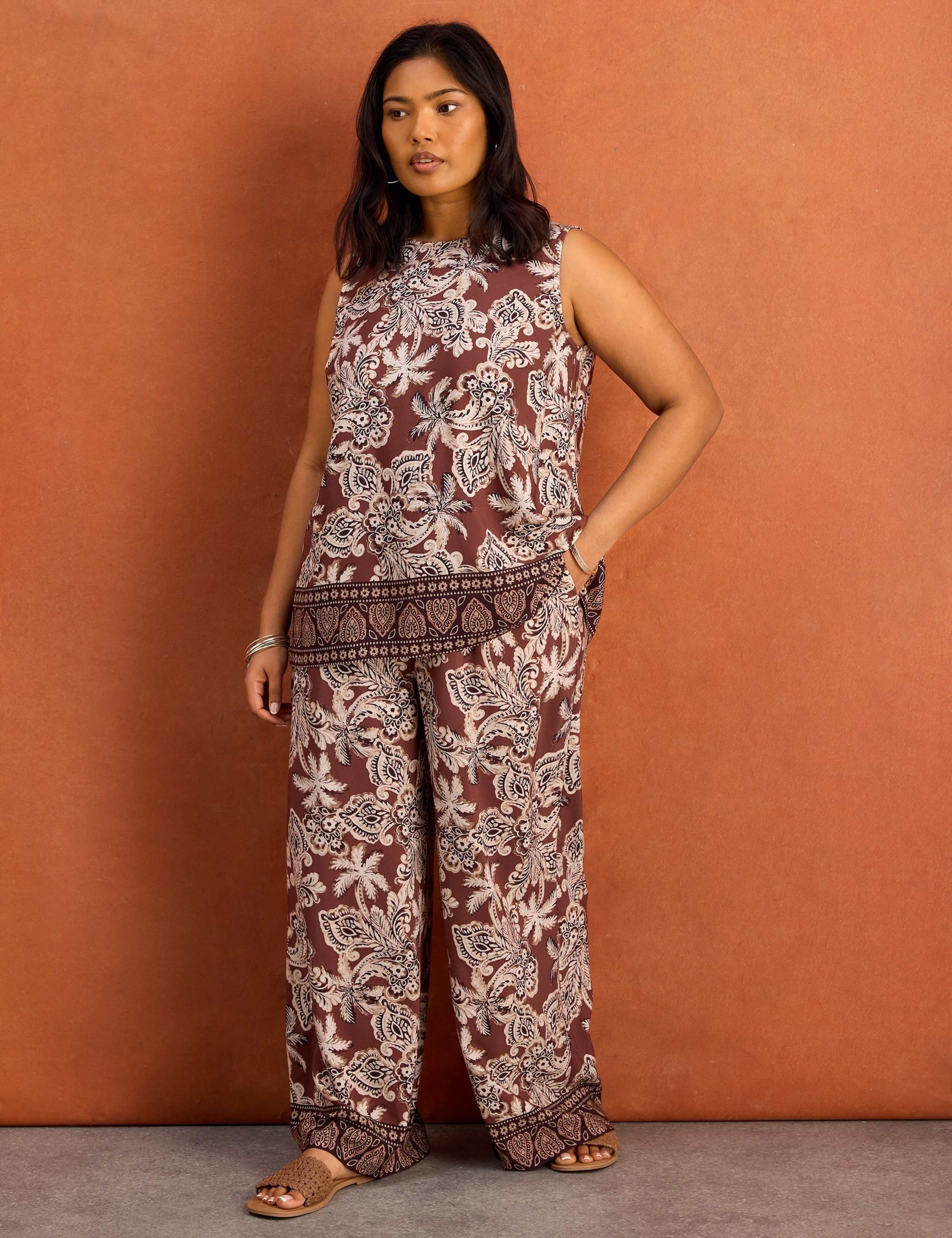 Printed Wide Leg Trousers 3 of 3