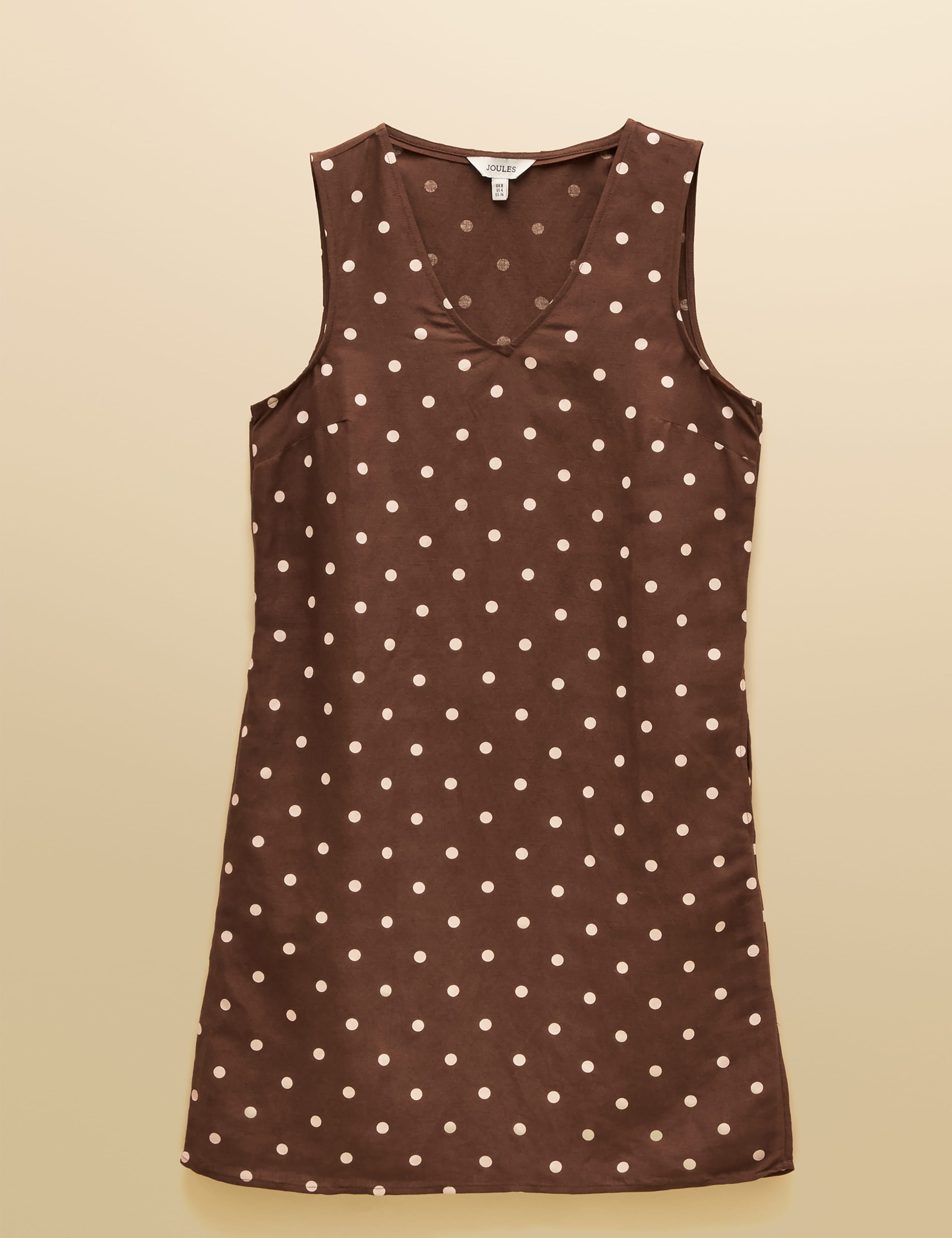 Linen Blend Polka Dot Mini Shift Dress 7 of 7