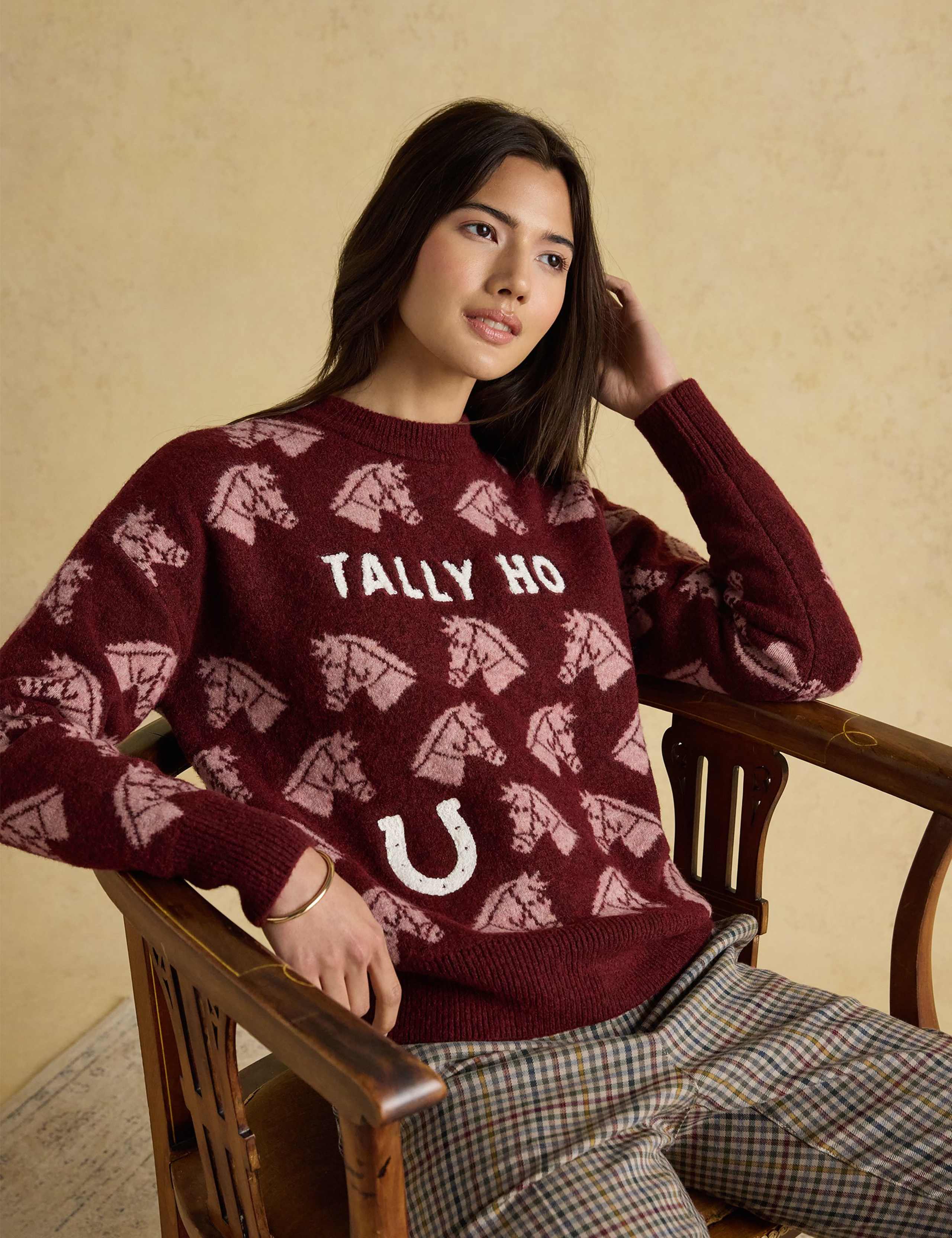 Tally Ho Crew Neck Jumper with Wool 3 of 7