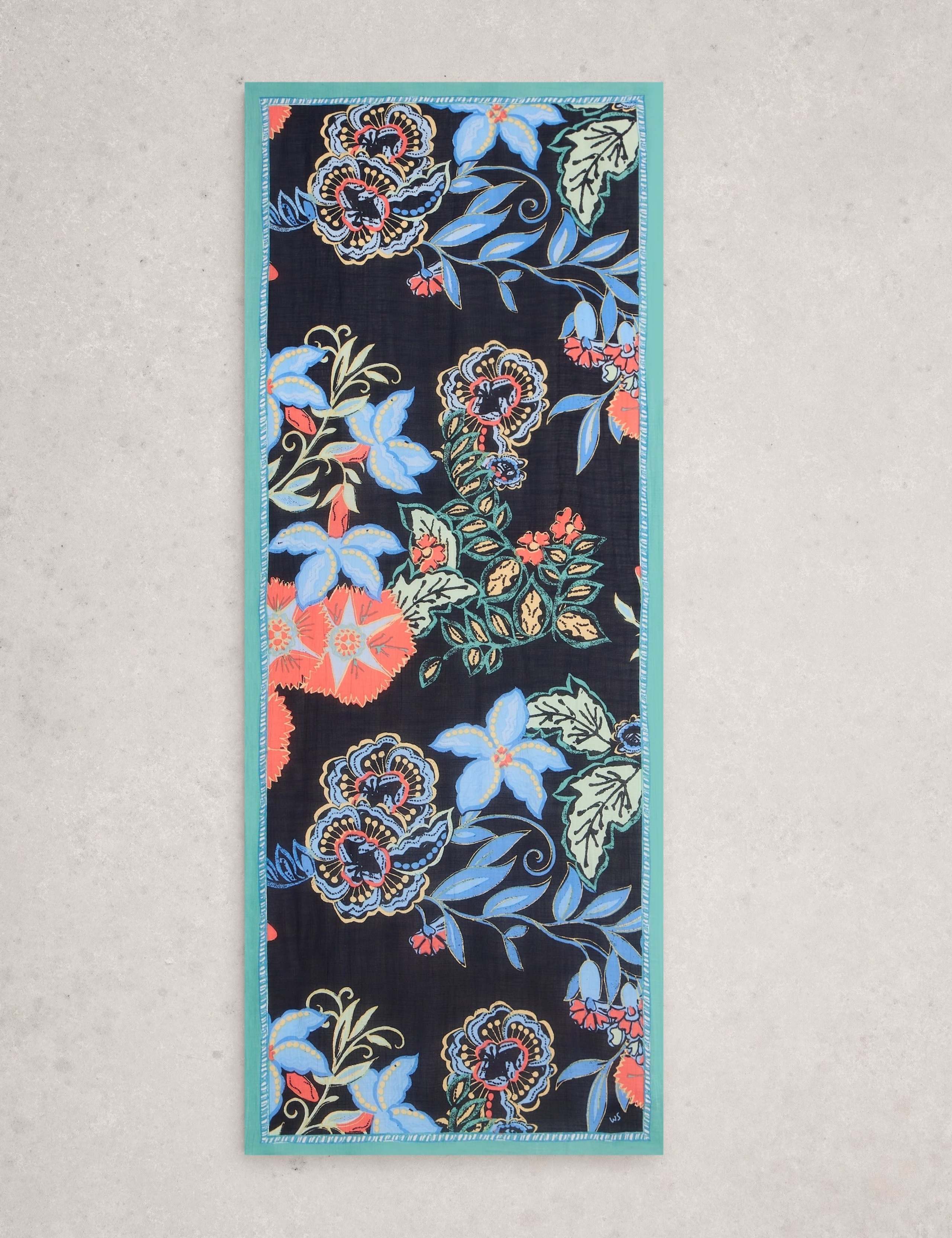 Cotton Blend Printed Scarf 2 of 3