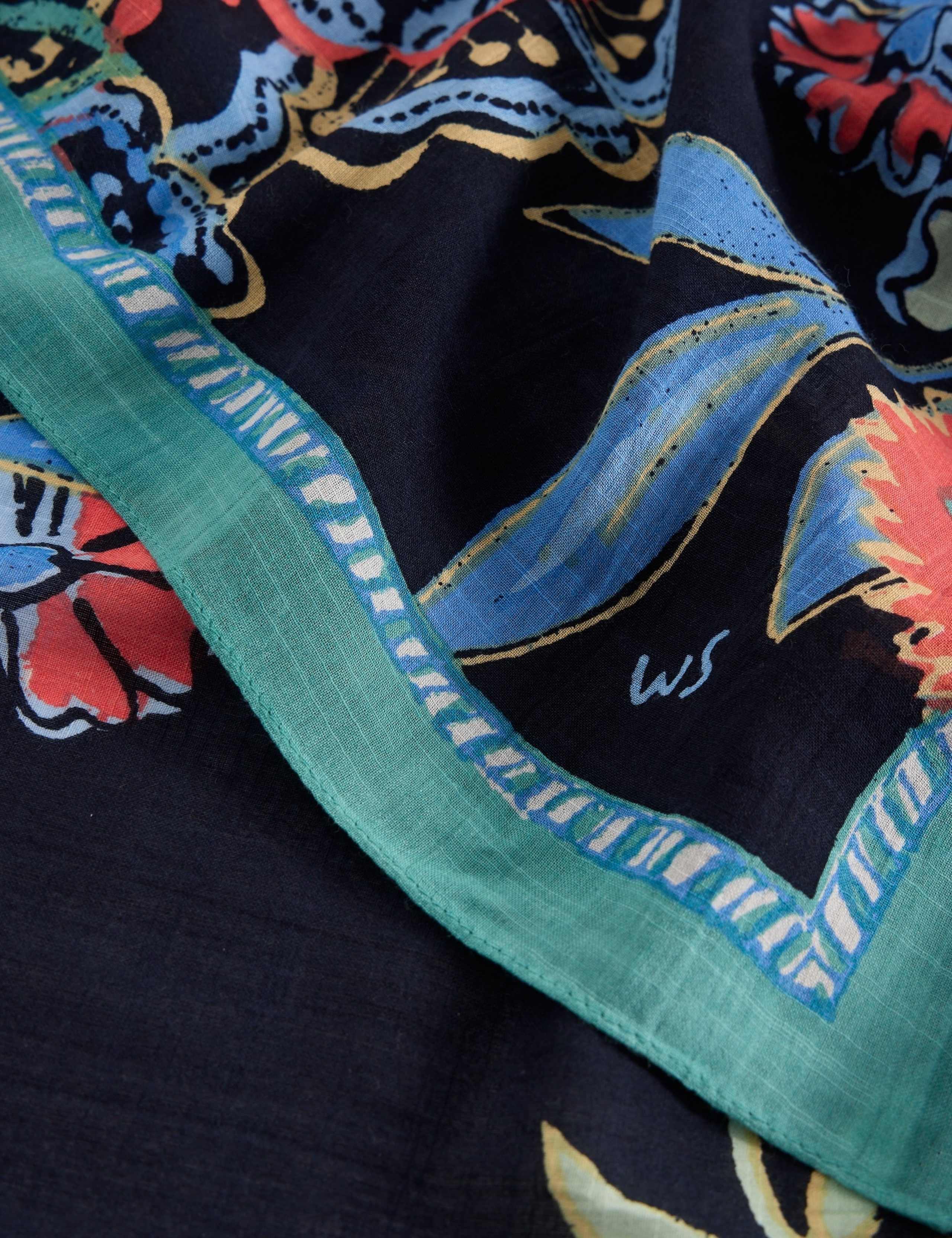 Cotton Blend Printed Scarf 3 of 3