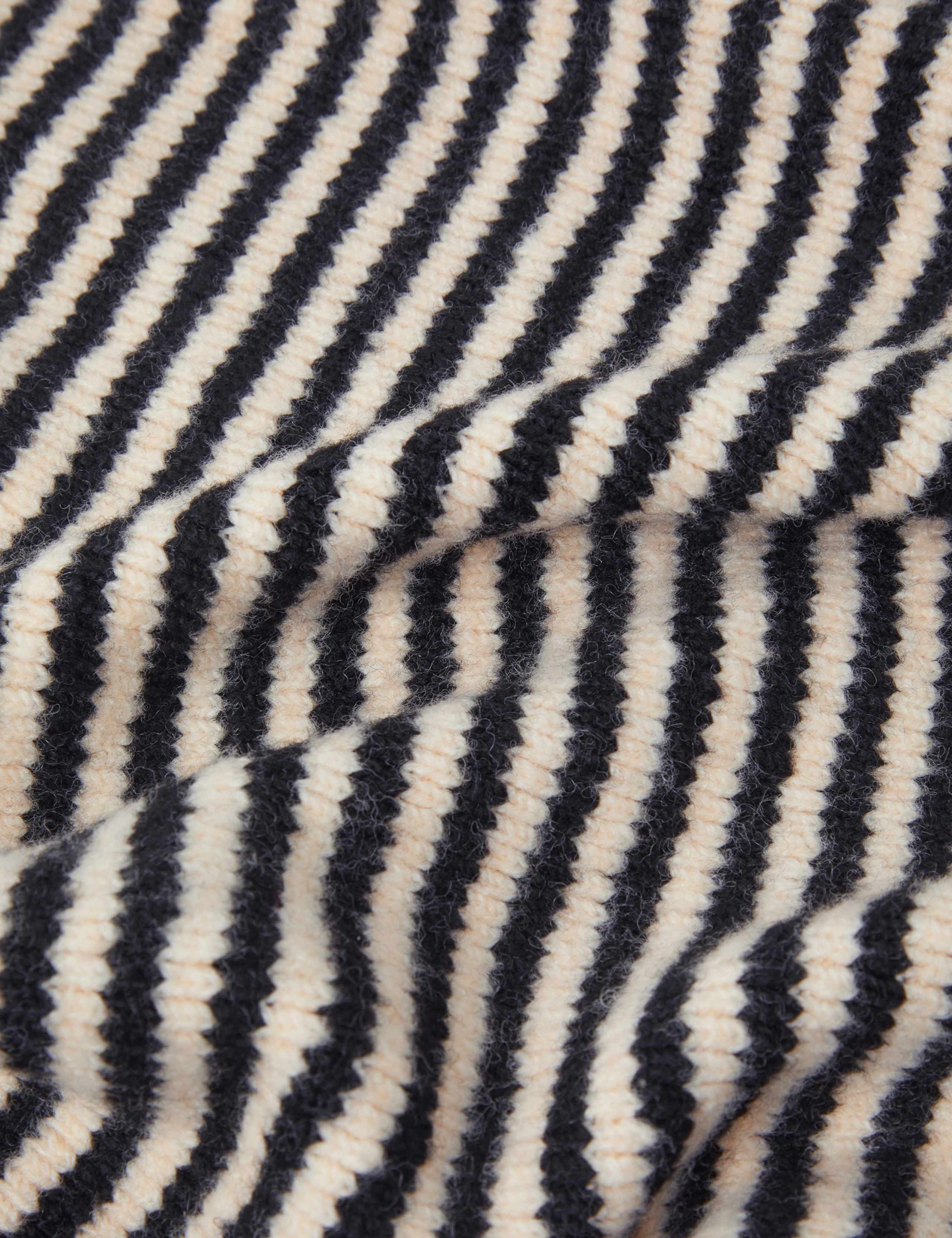 Knitted Striped Triangle Scarf 2 of 2