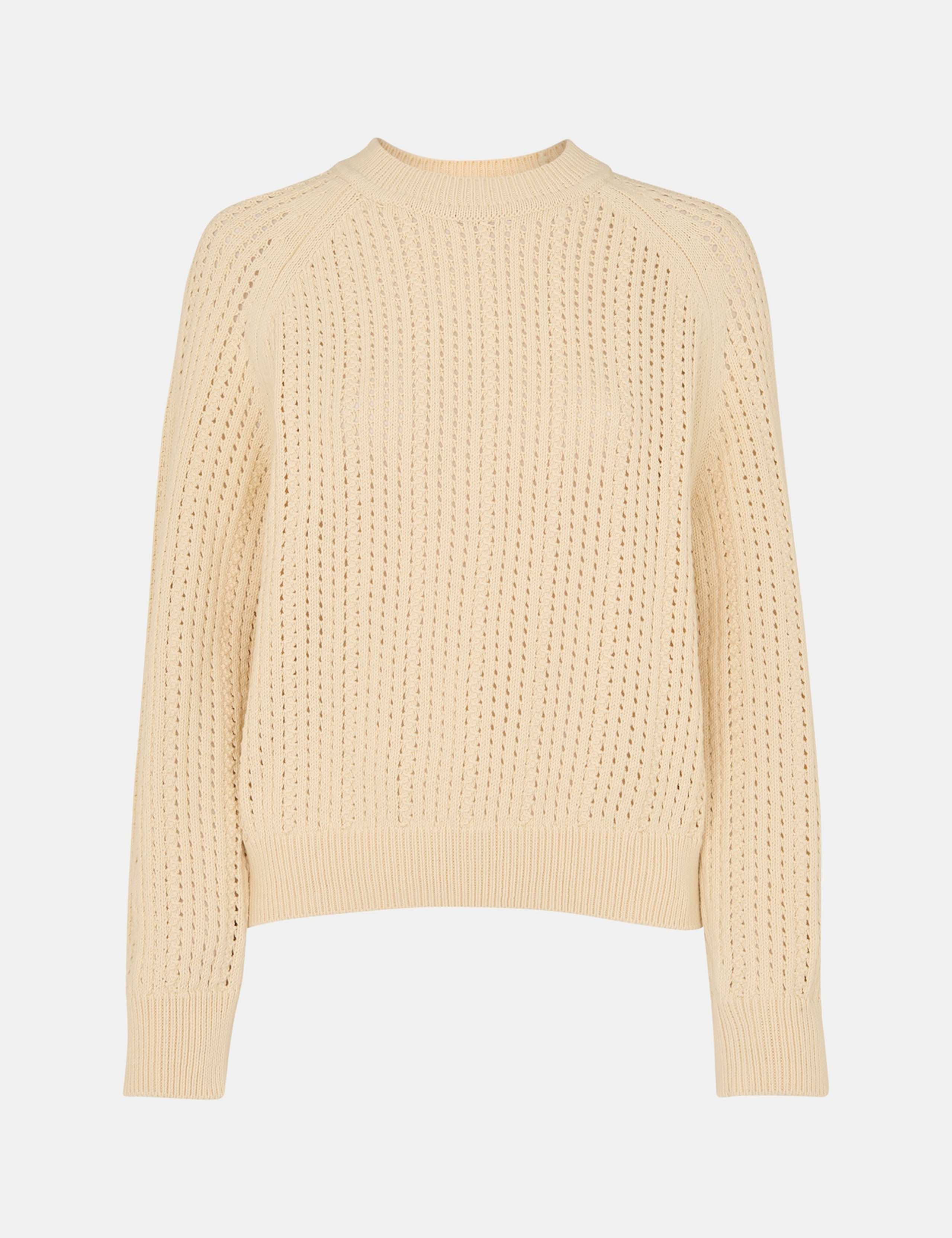 Pure Cotton Pointelle Crew Neck Jumper 2 of 4