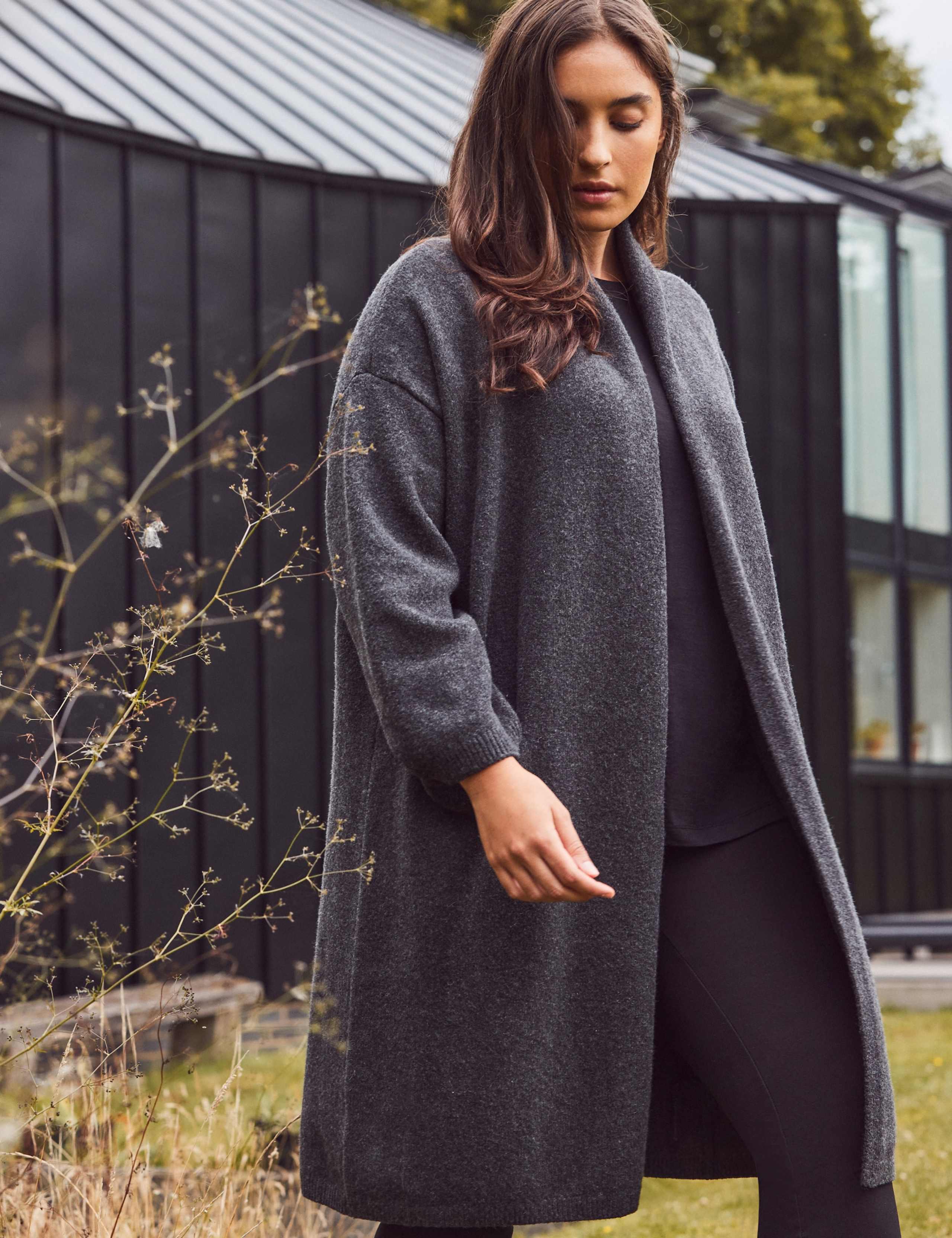 Textured Oversized Coatigan with Wool 2 of 7