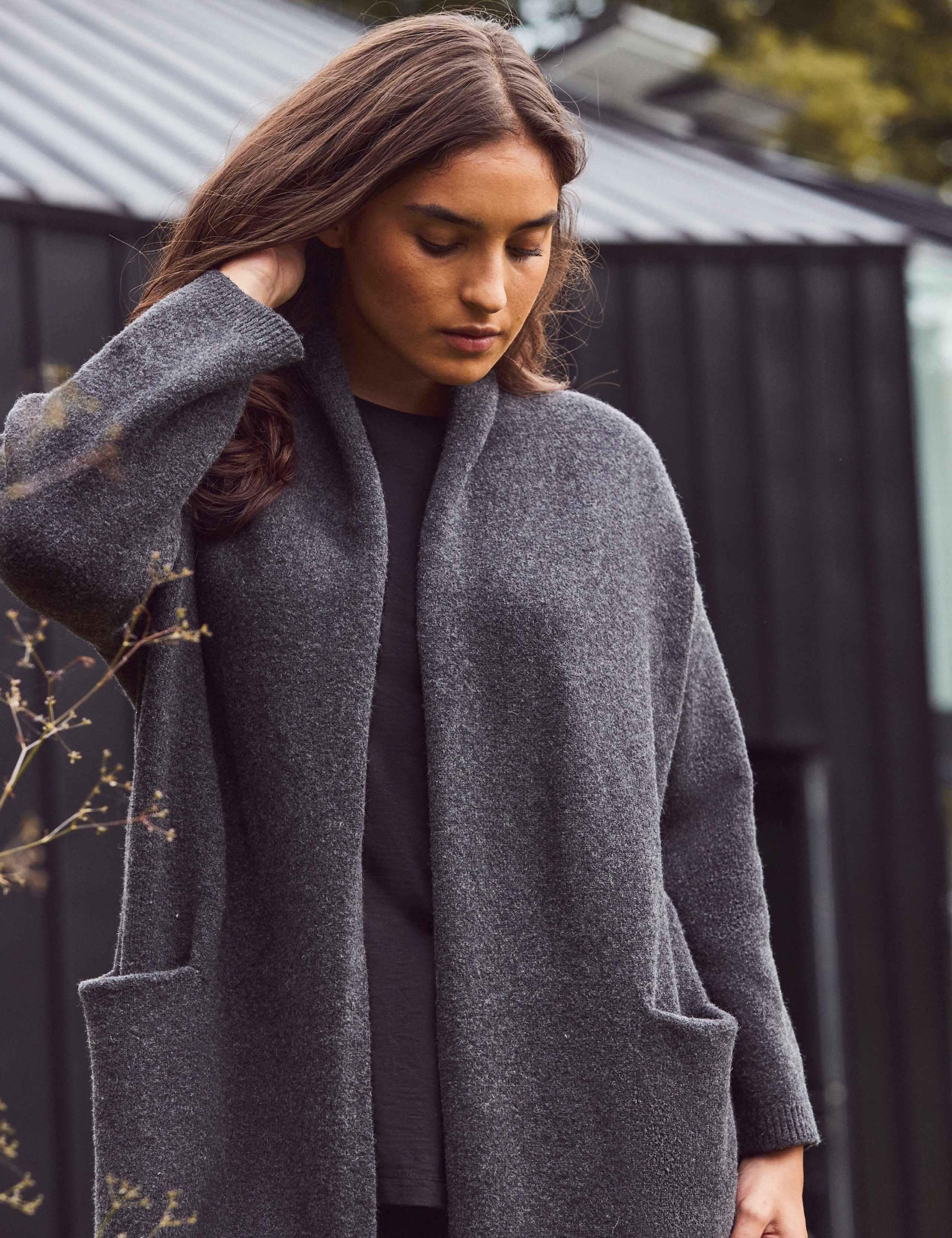 Textured Oversized Coatigan with Wool 3 of 7