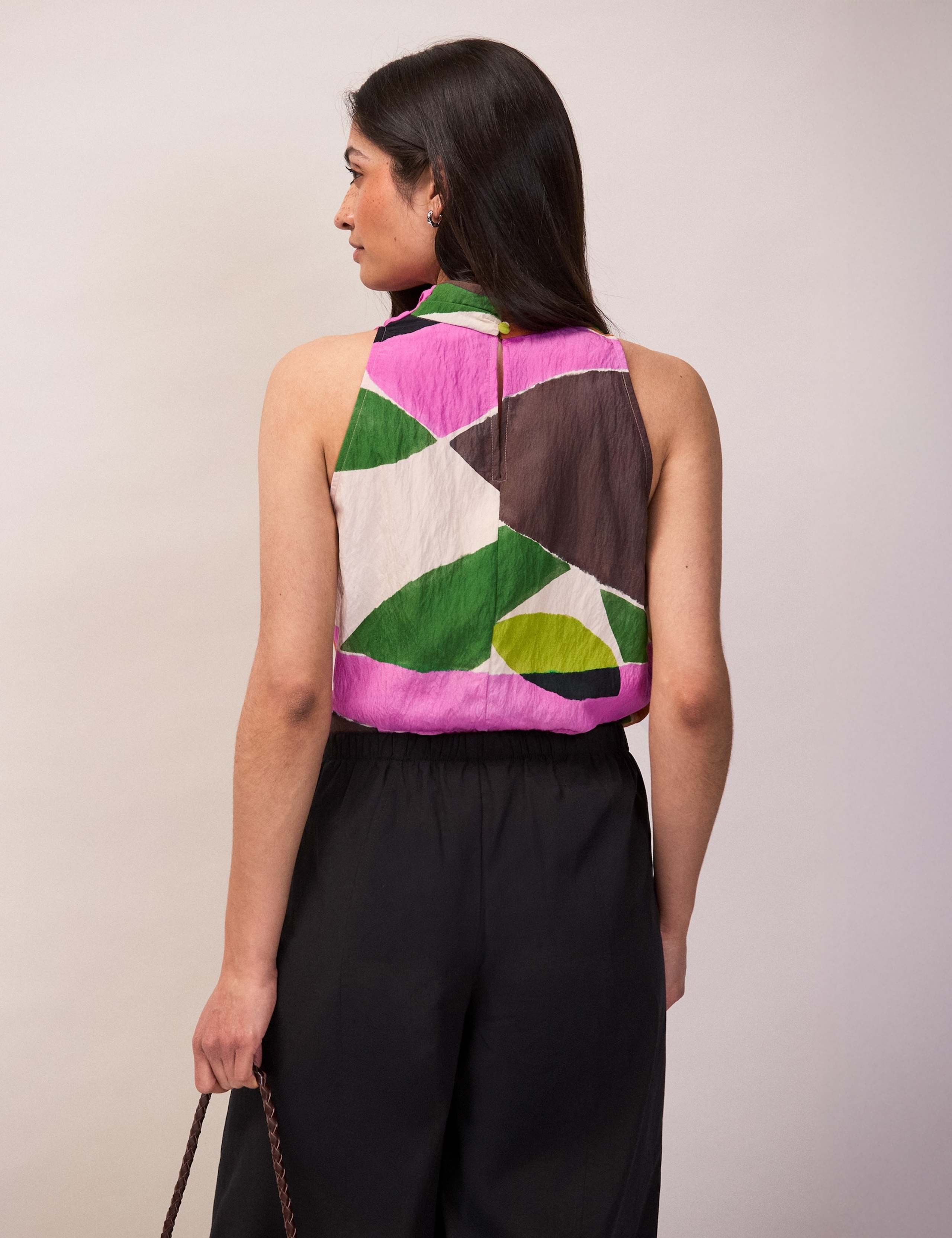 Geometric Cowl Neck Top 4 of 5