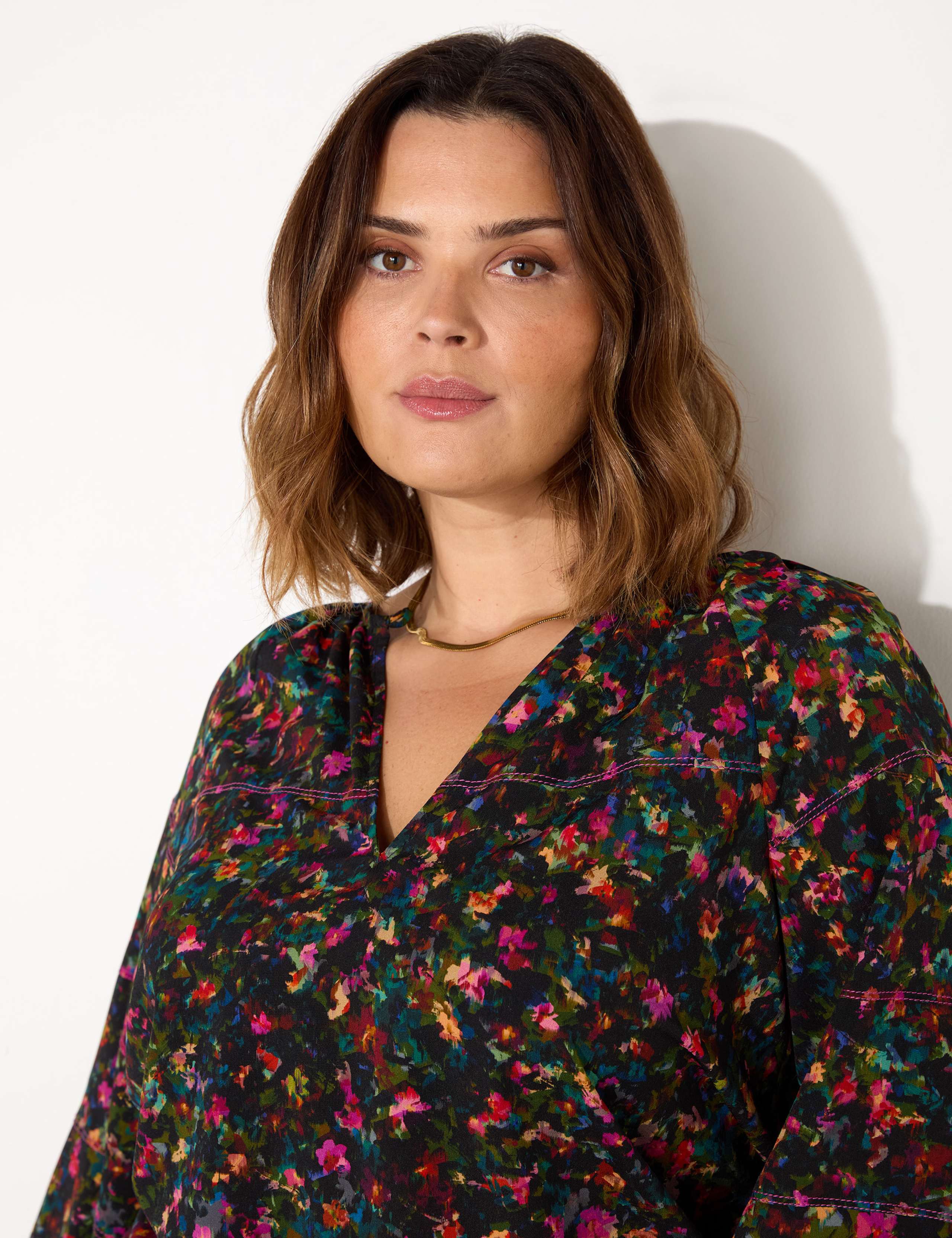 Floral V-Neck Blouse 3 of 4