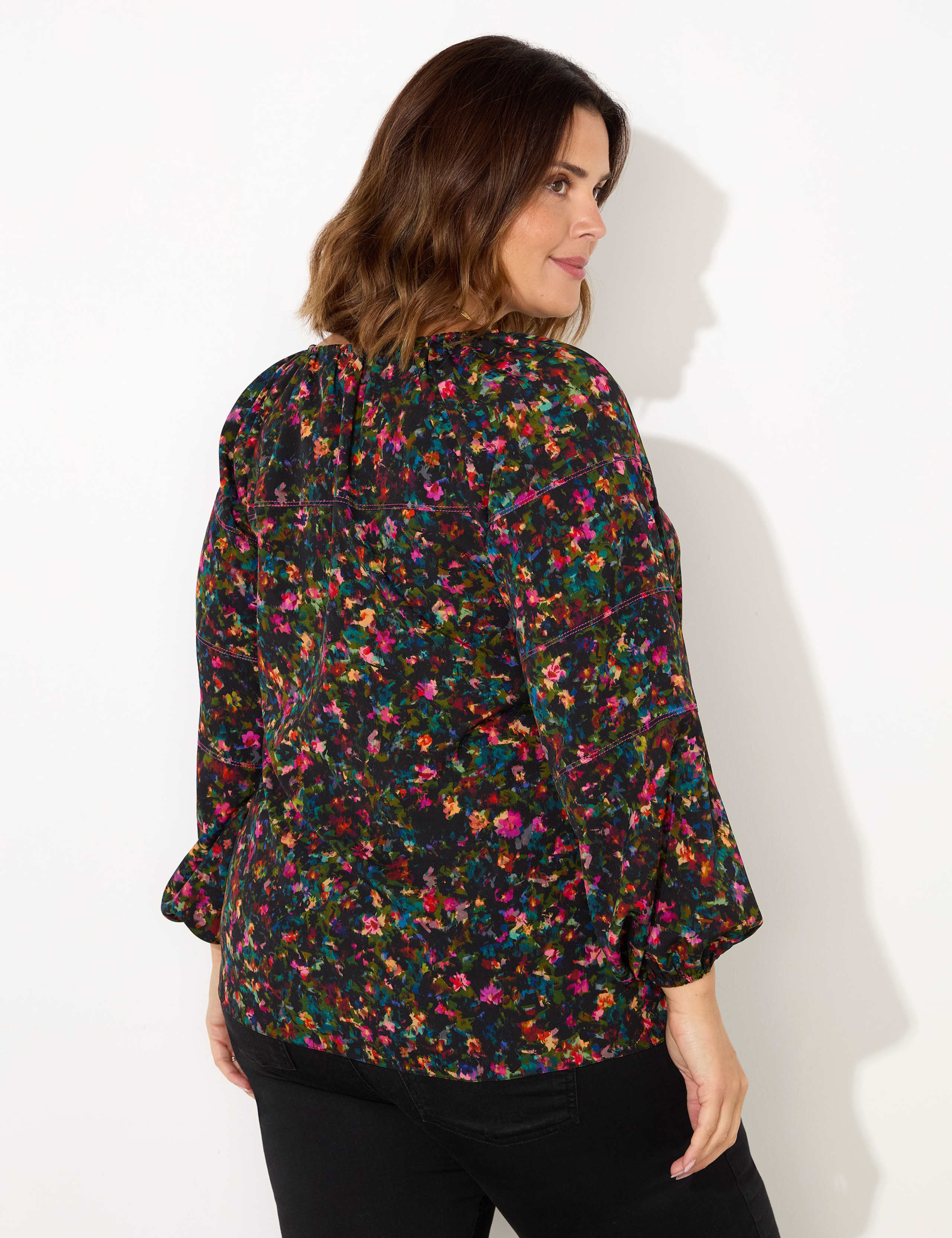 Floral V-Neck Blouse 4 of 4