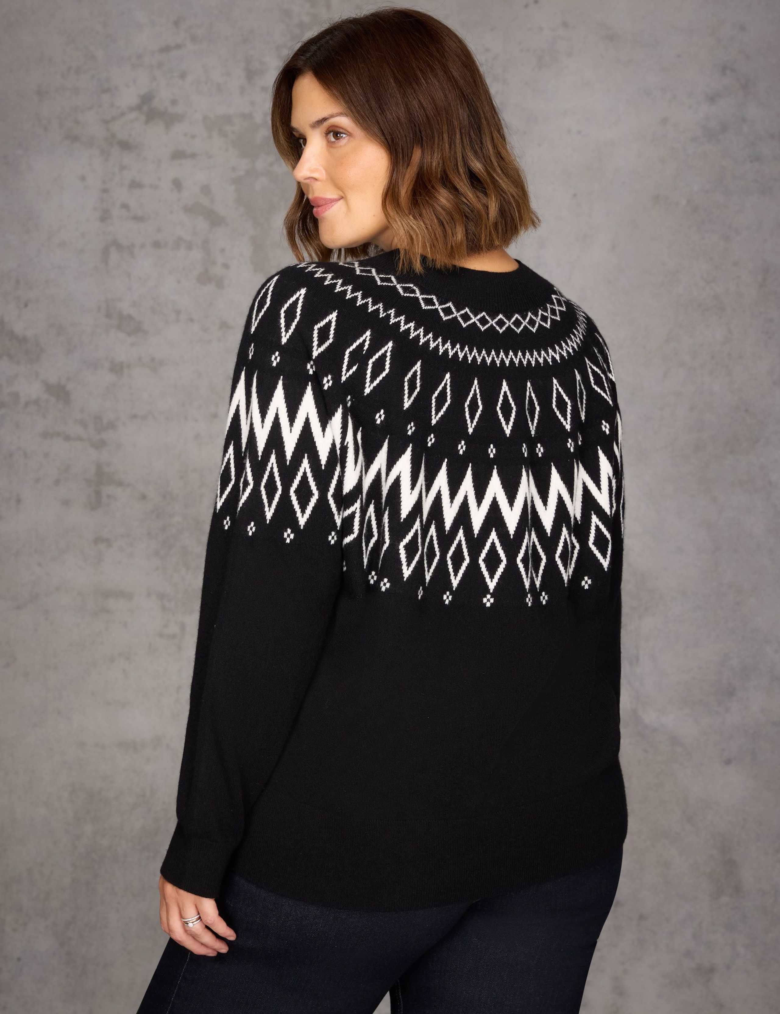 Cotton Blend Fair Isle Jumper with Cashmere 3 of 4