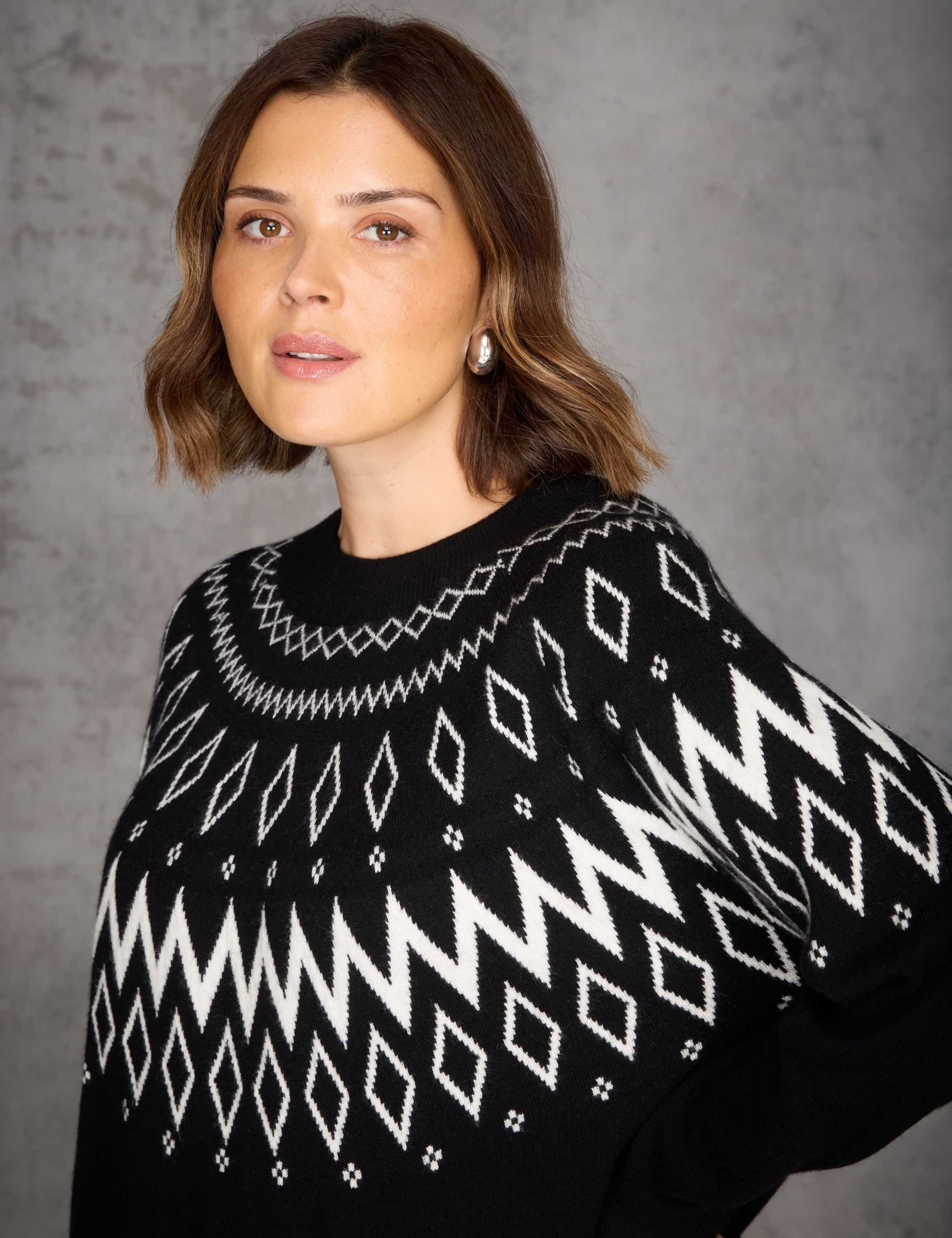 Cotton Blend Fair Isle Jumper with Cashmere 4 of 4