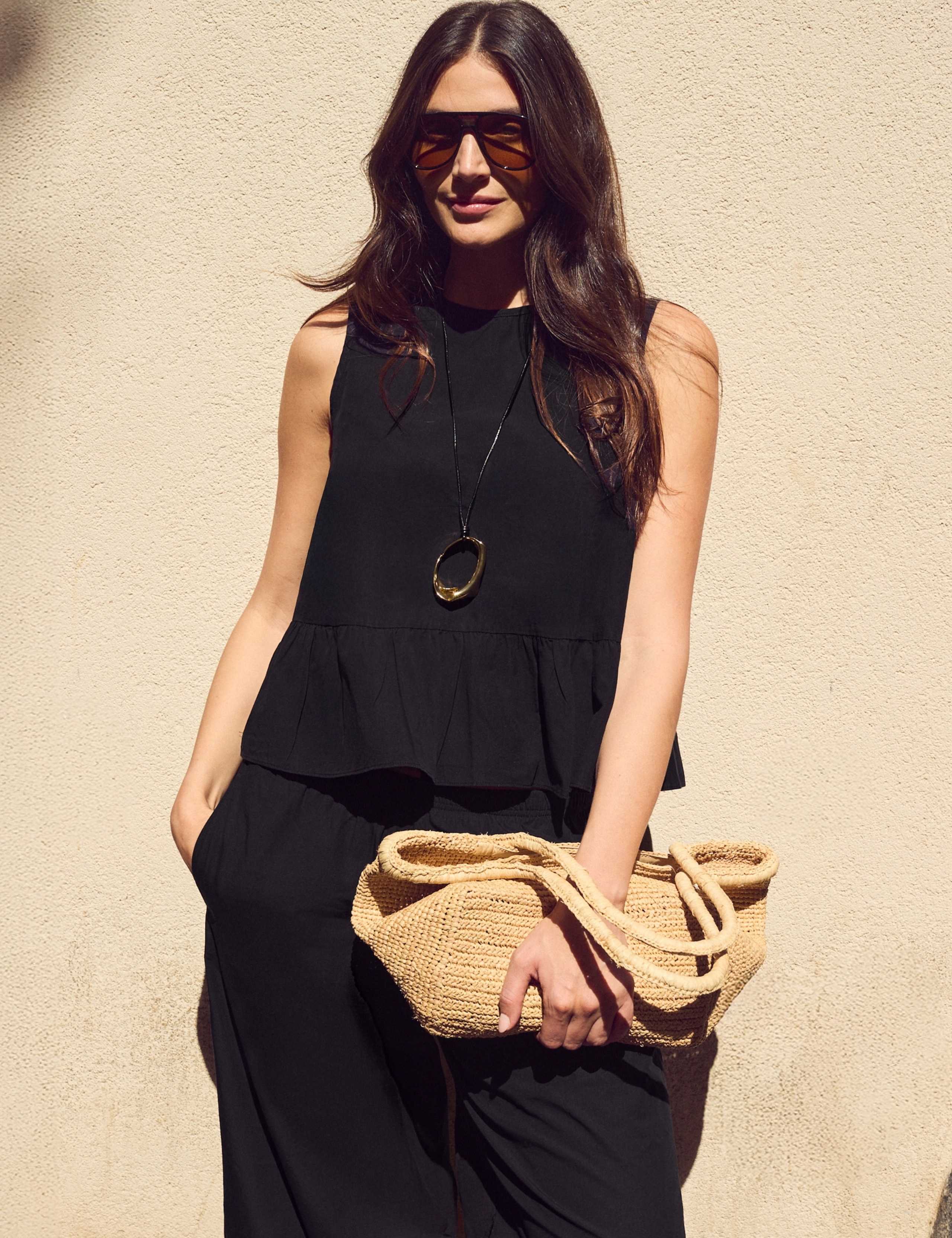 Pure Cotton Crew Neck Peplum Top 4 of 5
