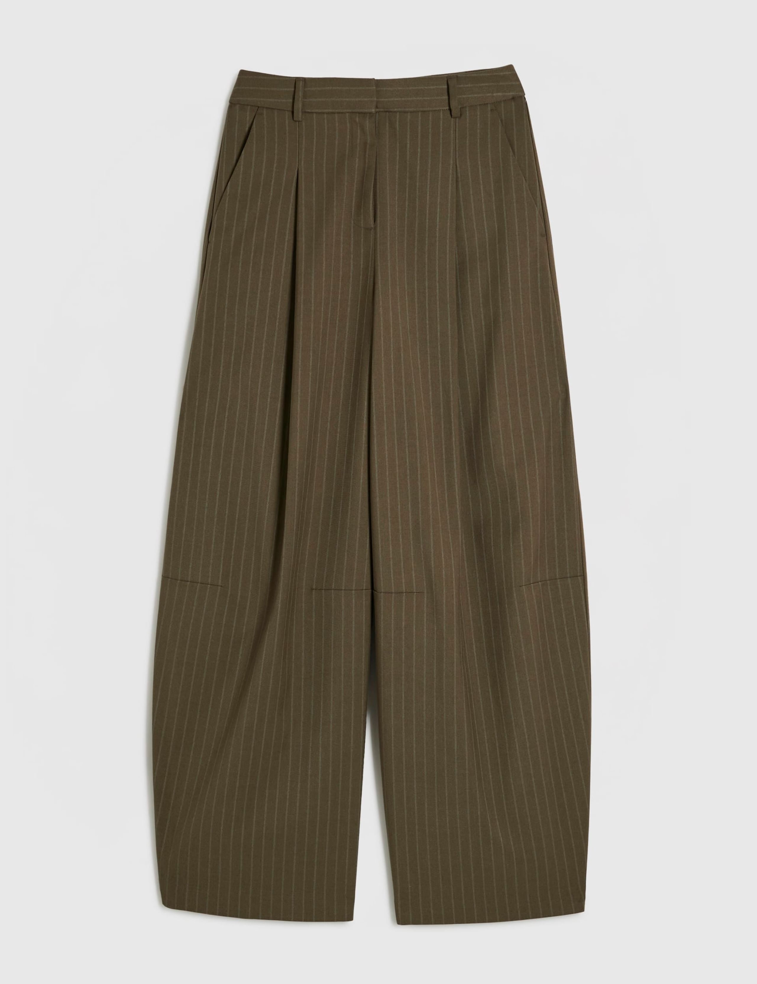 Pinstripe Pleat Front Straight Leg Trousers 5 of 6