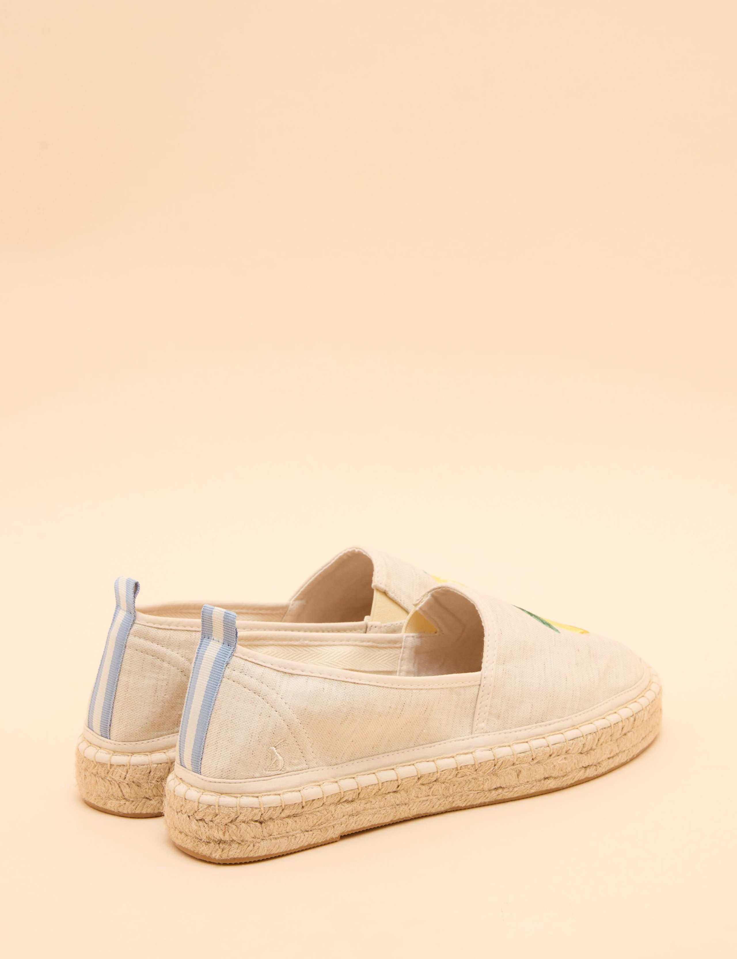 Canvas Striped Flat Espadrilles 1 of 4