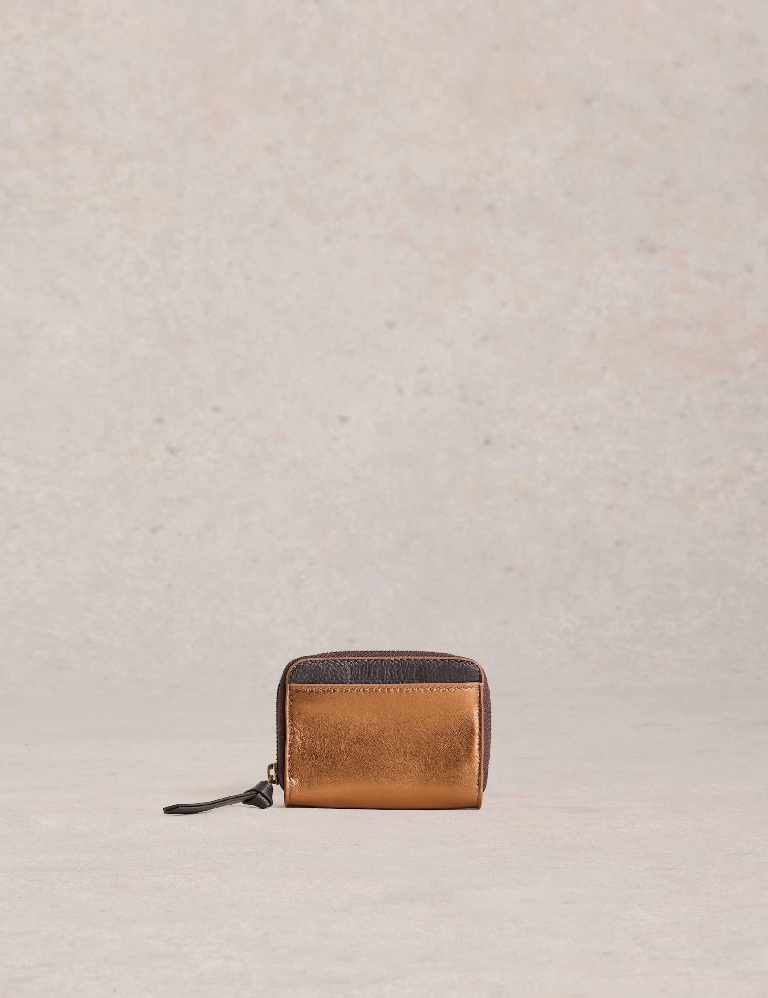 Leather Zip Around Purse 1 of 4