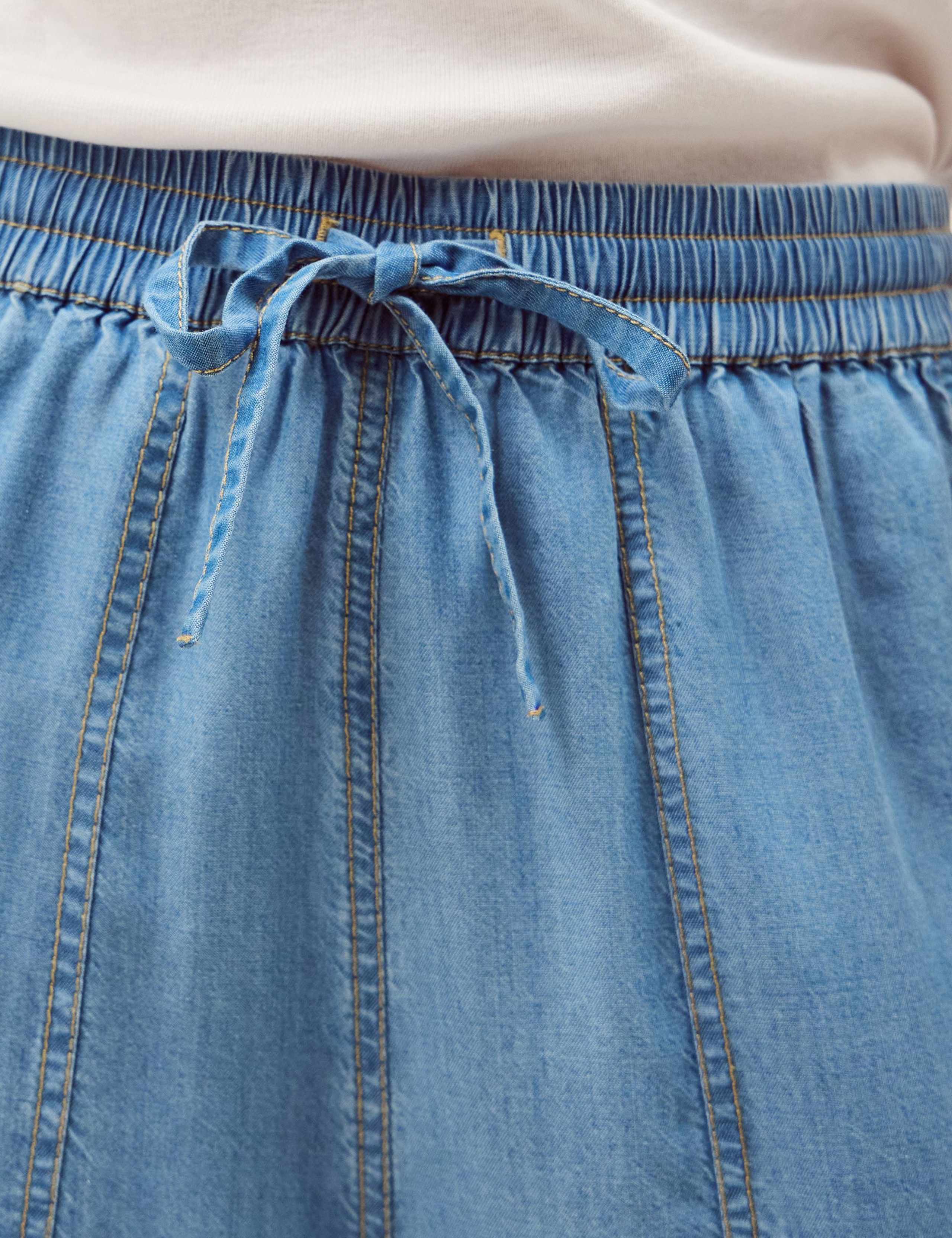 Pure Lyocell Drawstring Cuffed Joggers 4 of 5