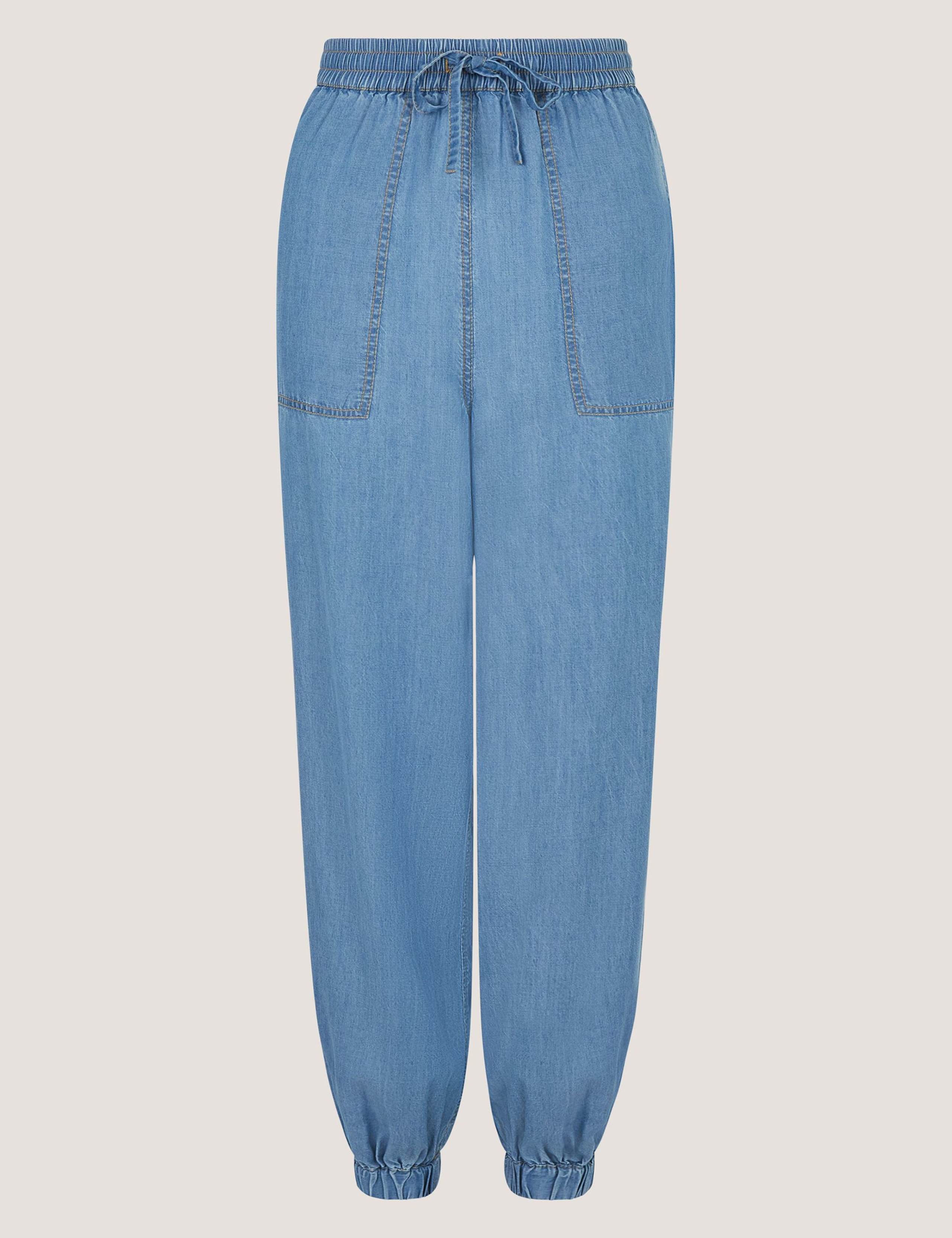 Pure Lyocell Drawstring Cuffed Joggers 1 of 5