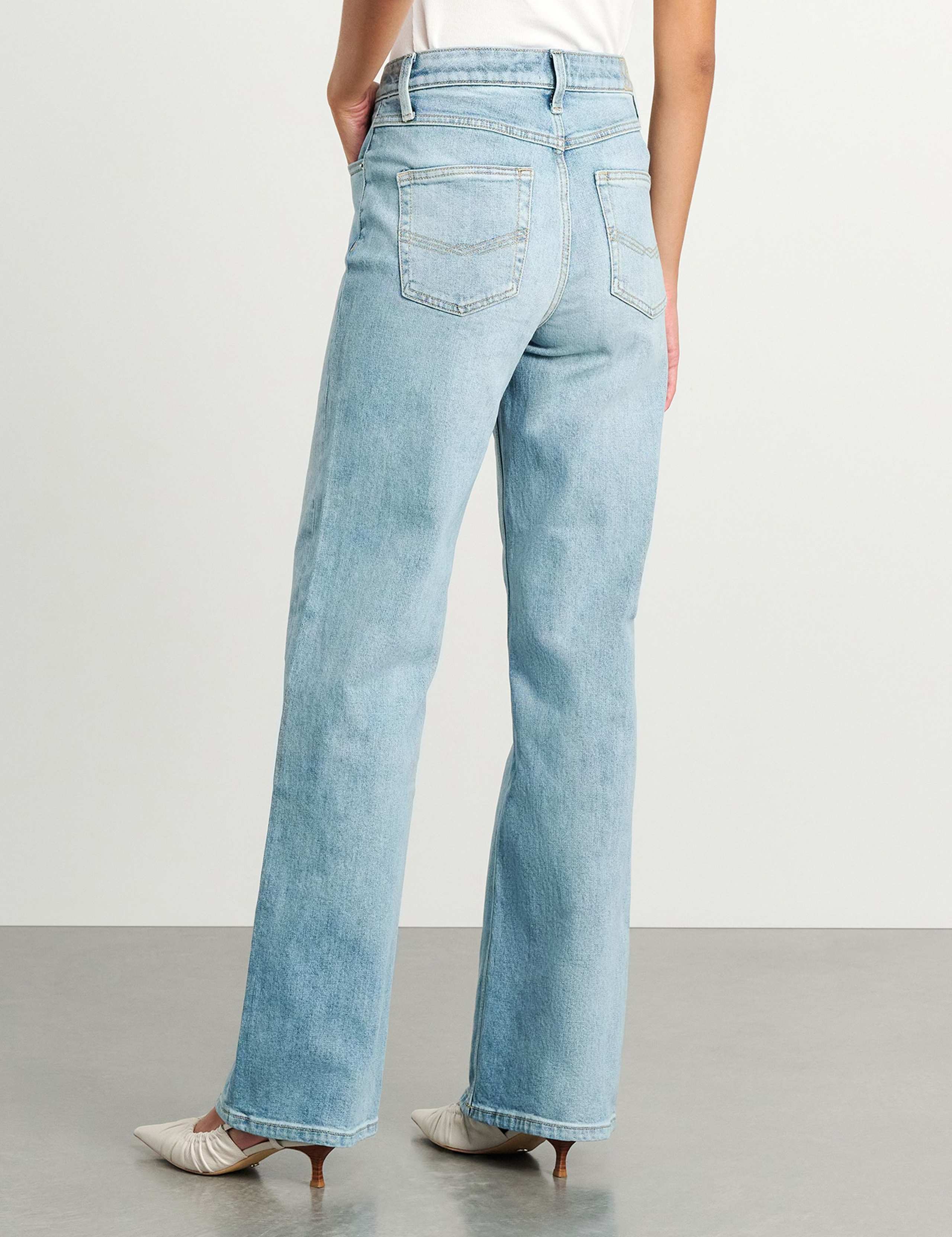 Mid Rise Wide Leg Jeans 4 of 7