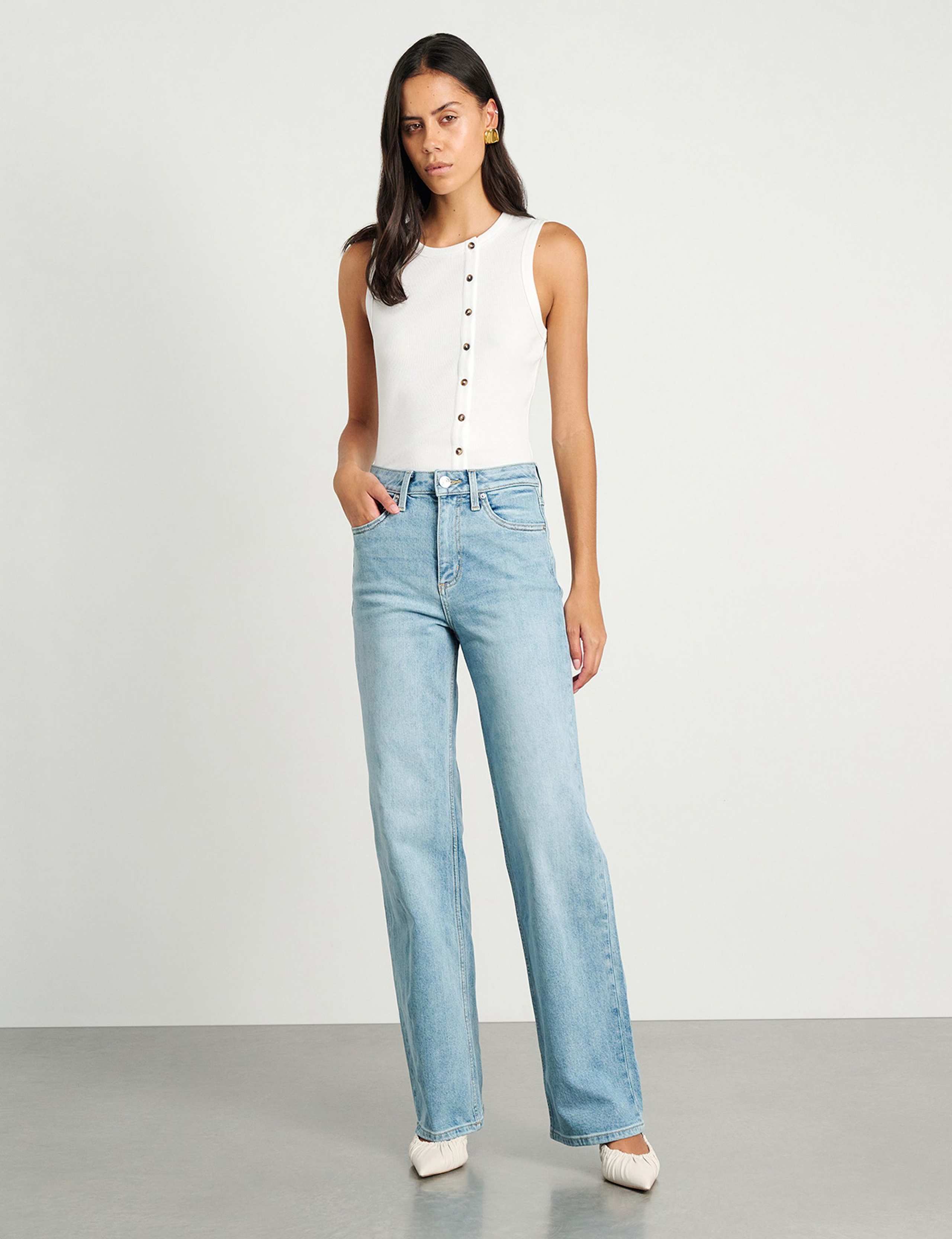 Mid Rise Wide Leg Jeans 5 of 7