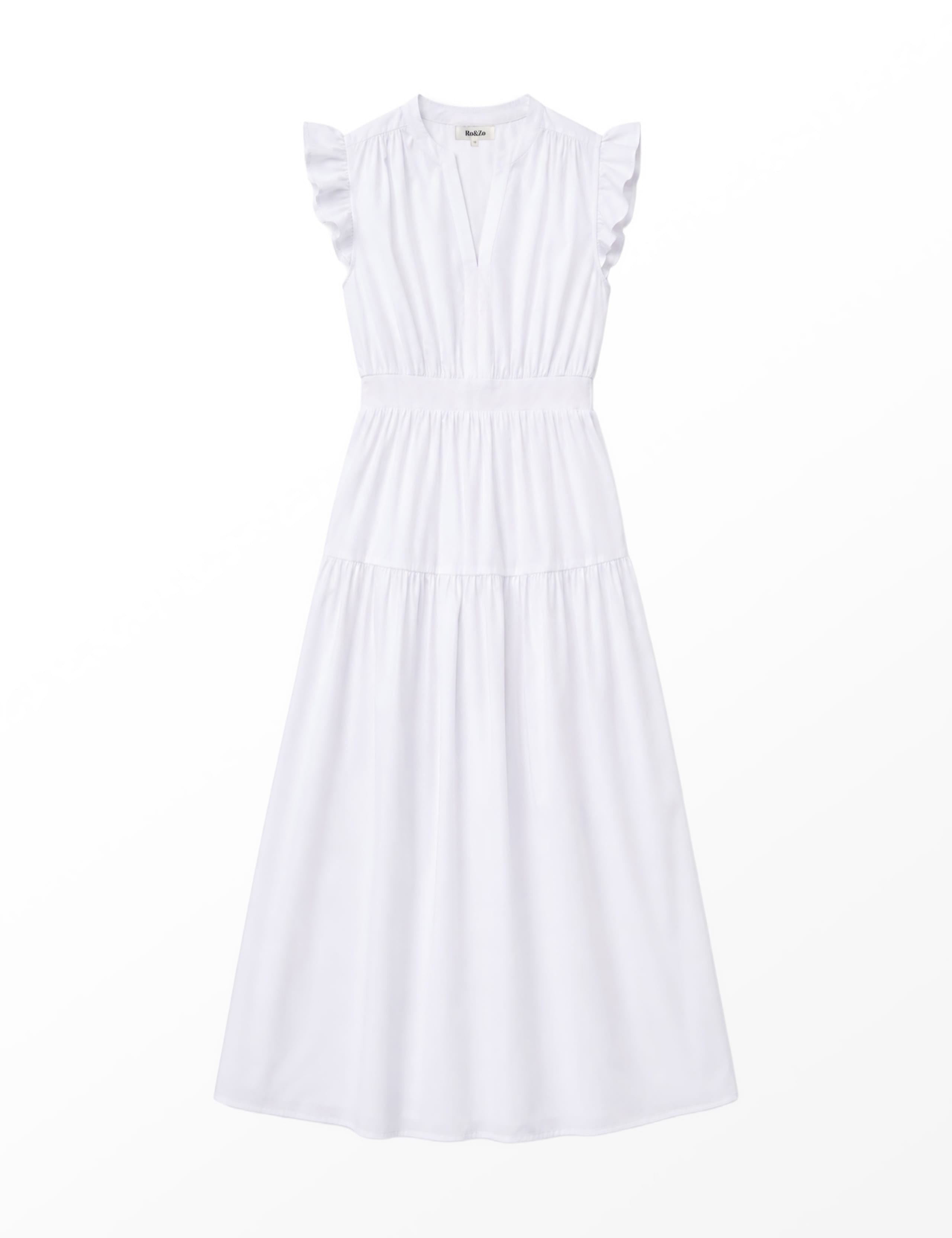 Pure Cotton Notch Neck Midaxi Waisted Dress 2 of 5