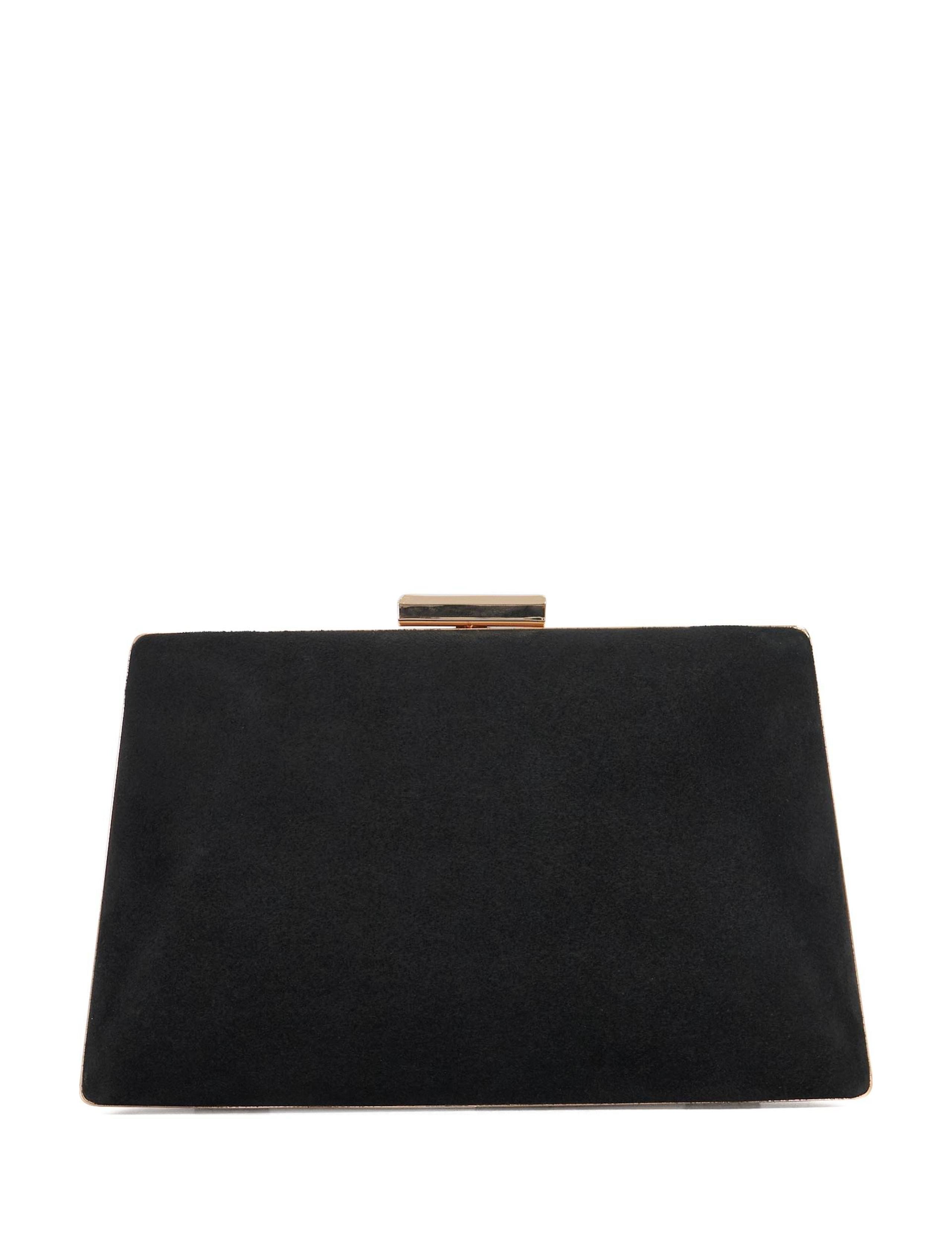 Leather Angled Frame Clutch Bag 2 of 6