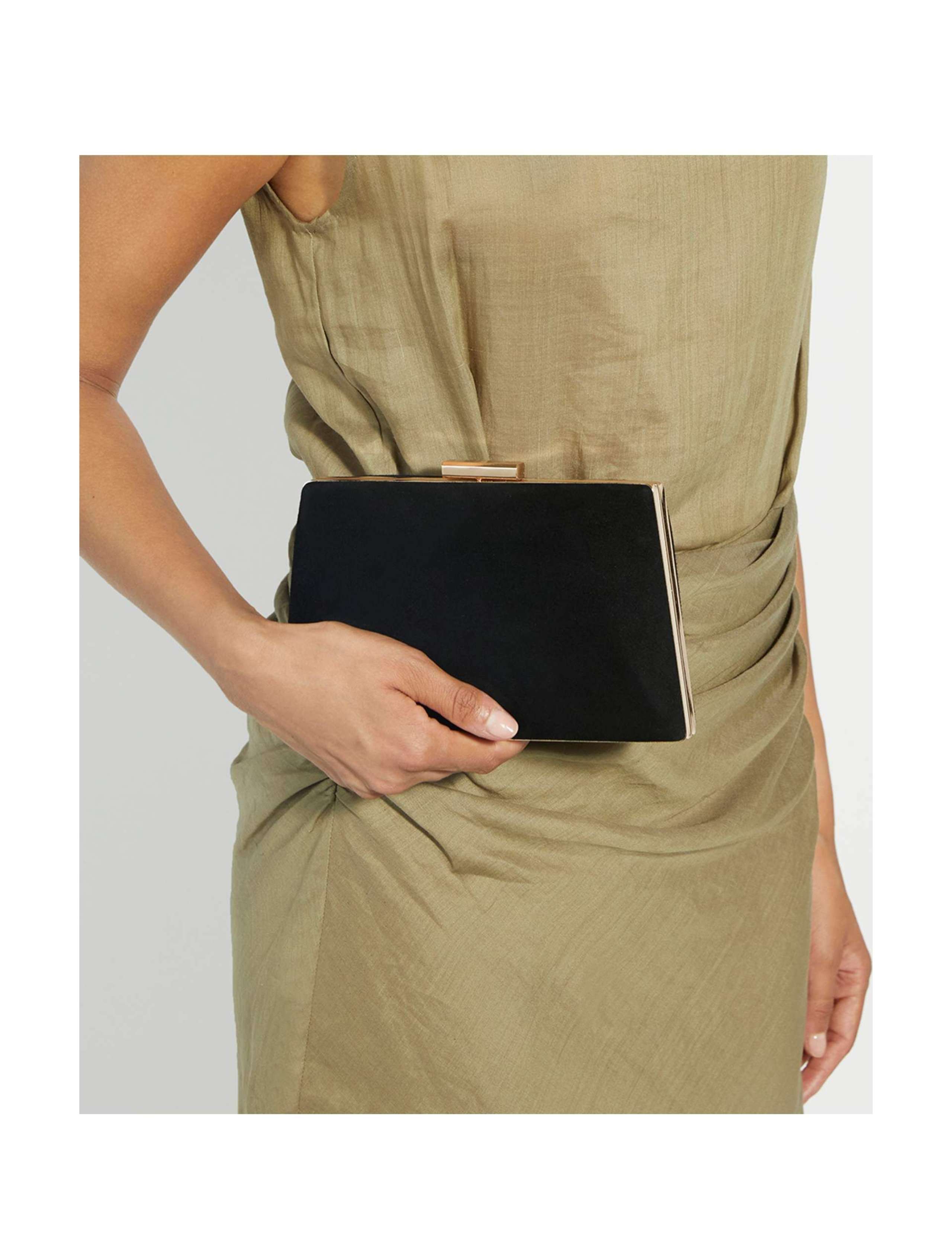 Leather Angled Frame Clutch Bag 6 of 6