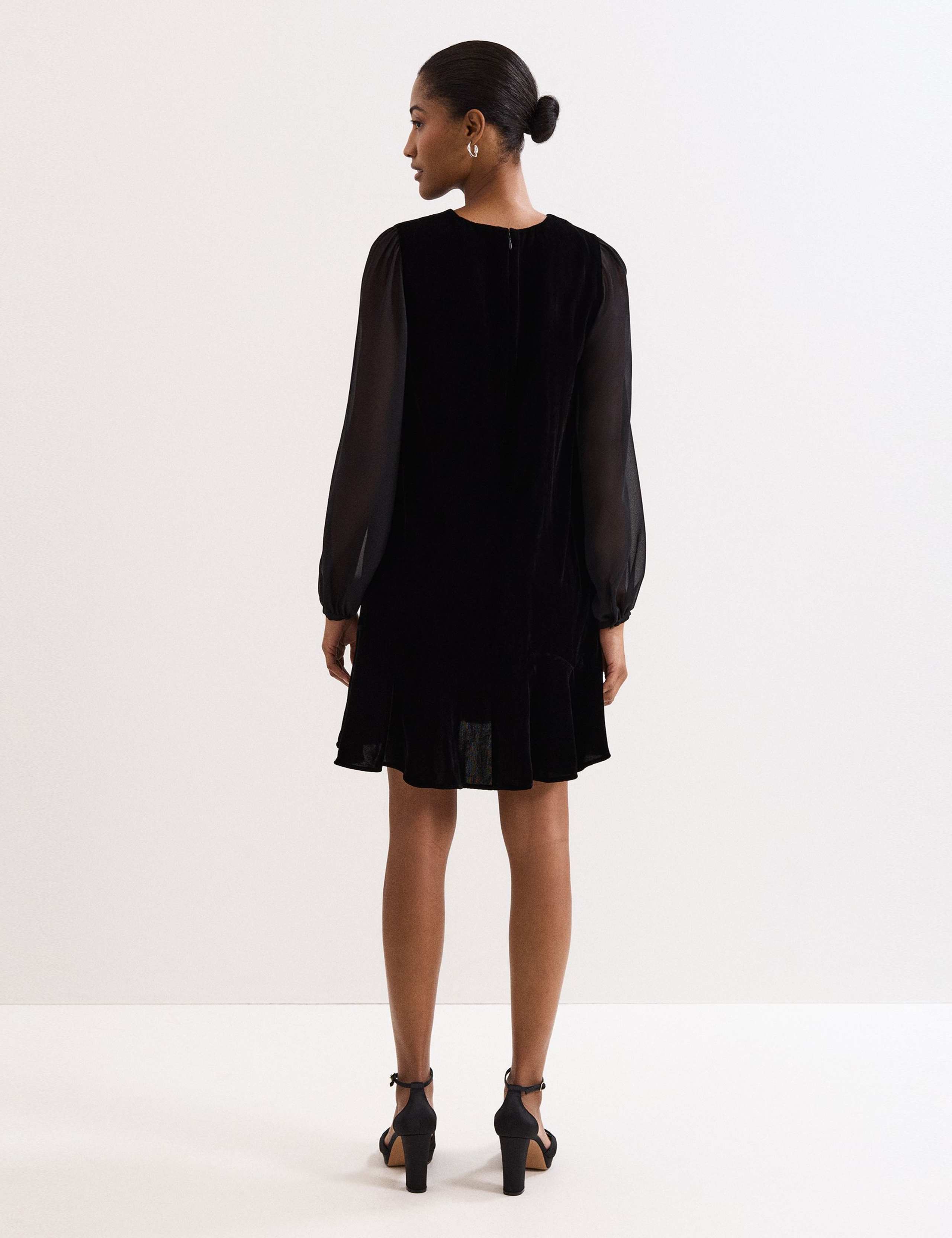 Velvet Mini Swing Dress 4 of 8