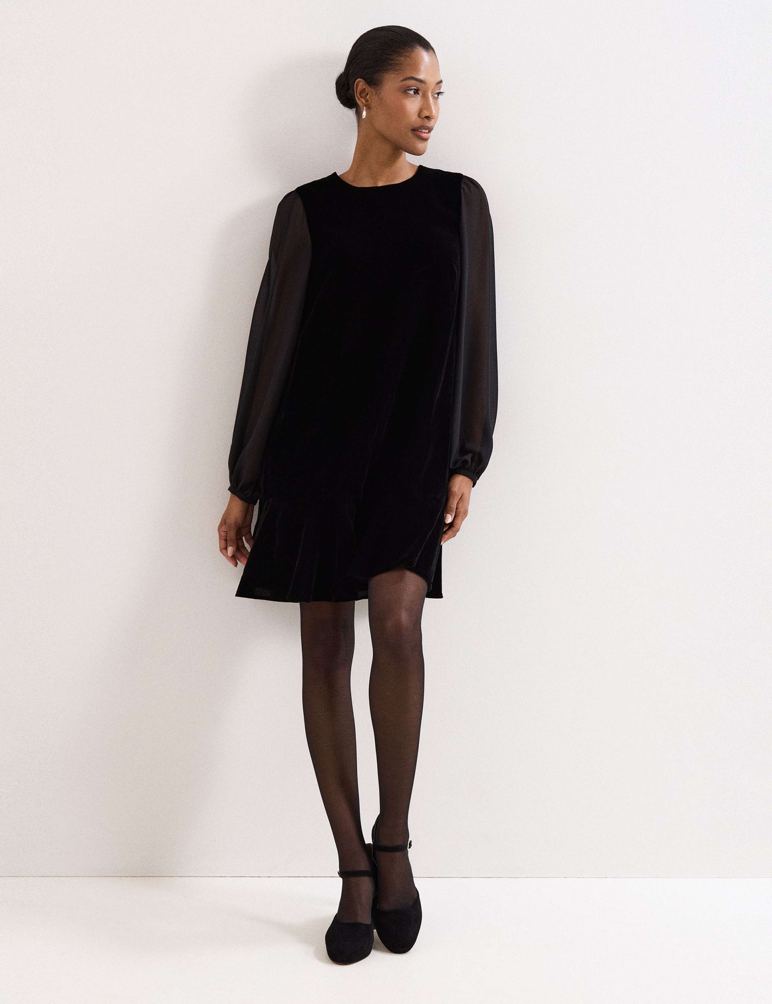 Velvet Mini Swing Dress 7 of 8