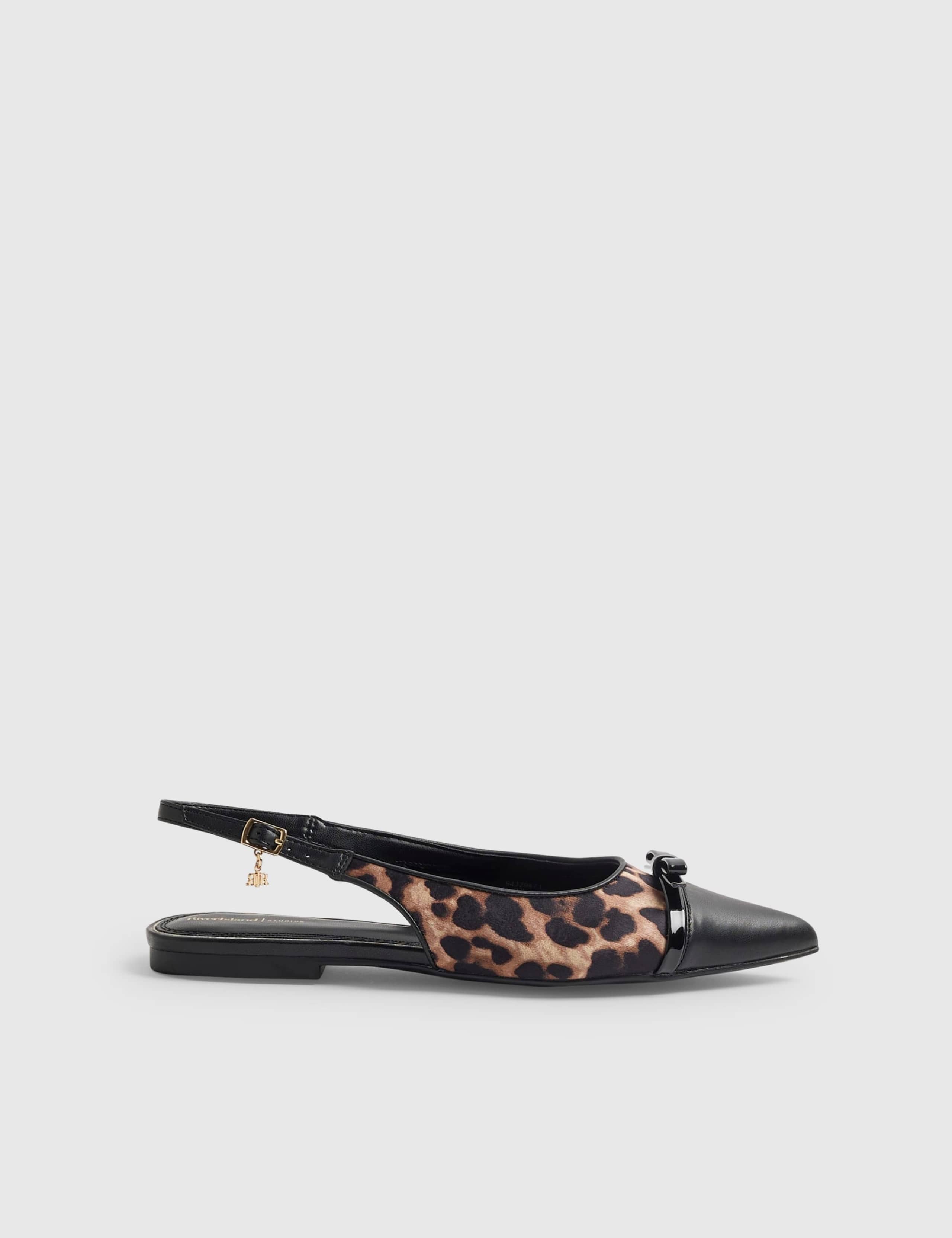 Animal Print Bow Flat Slingback Shoes 1 of 5