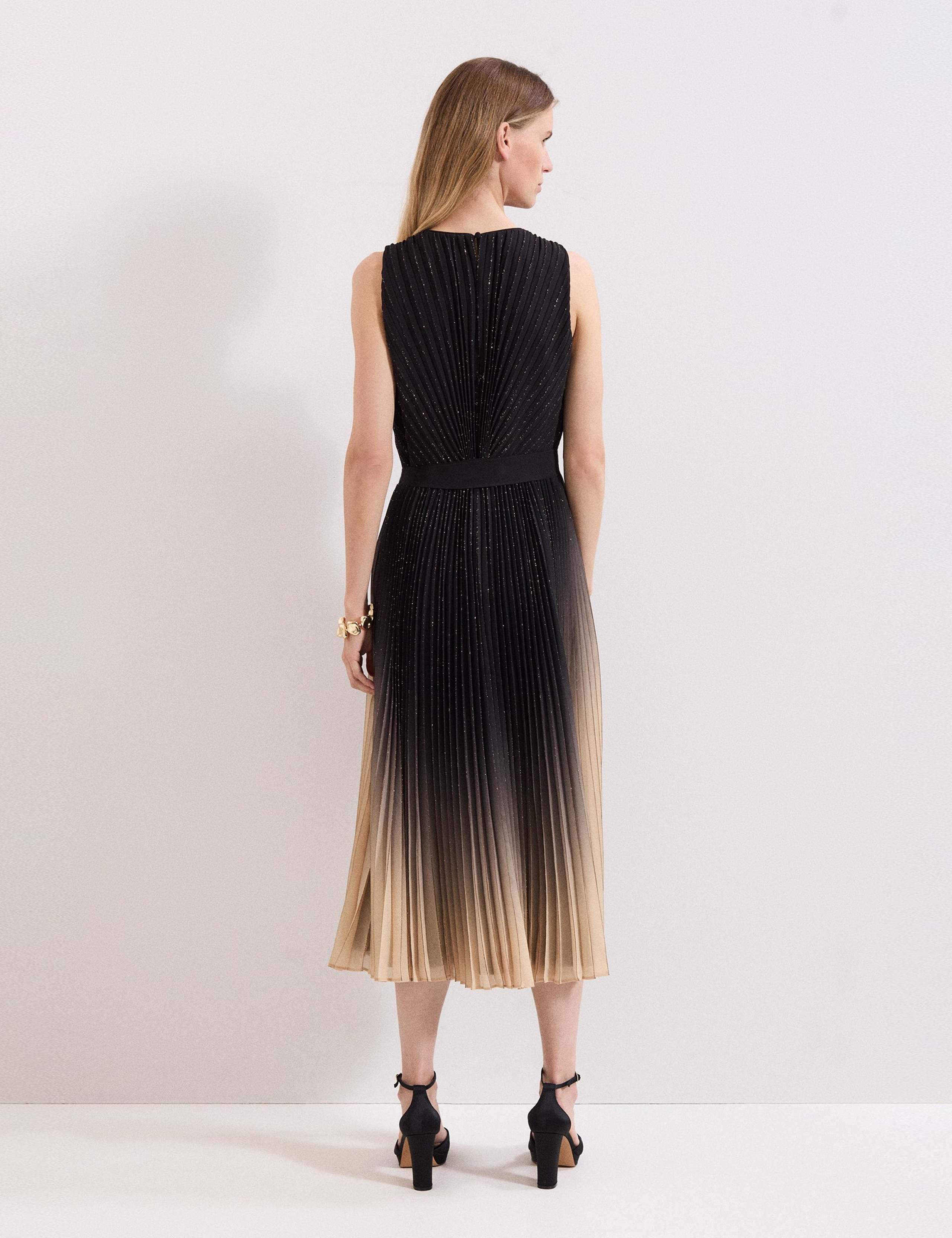 Sparkly Ombre Plisse Midaxi Dress 5 of 7