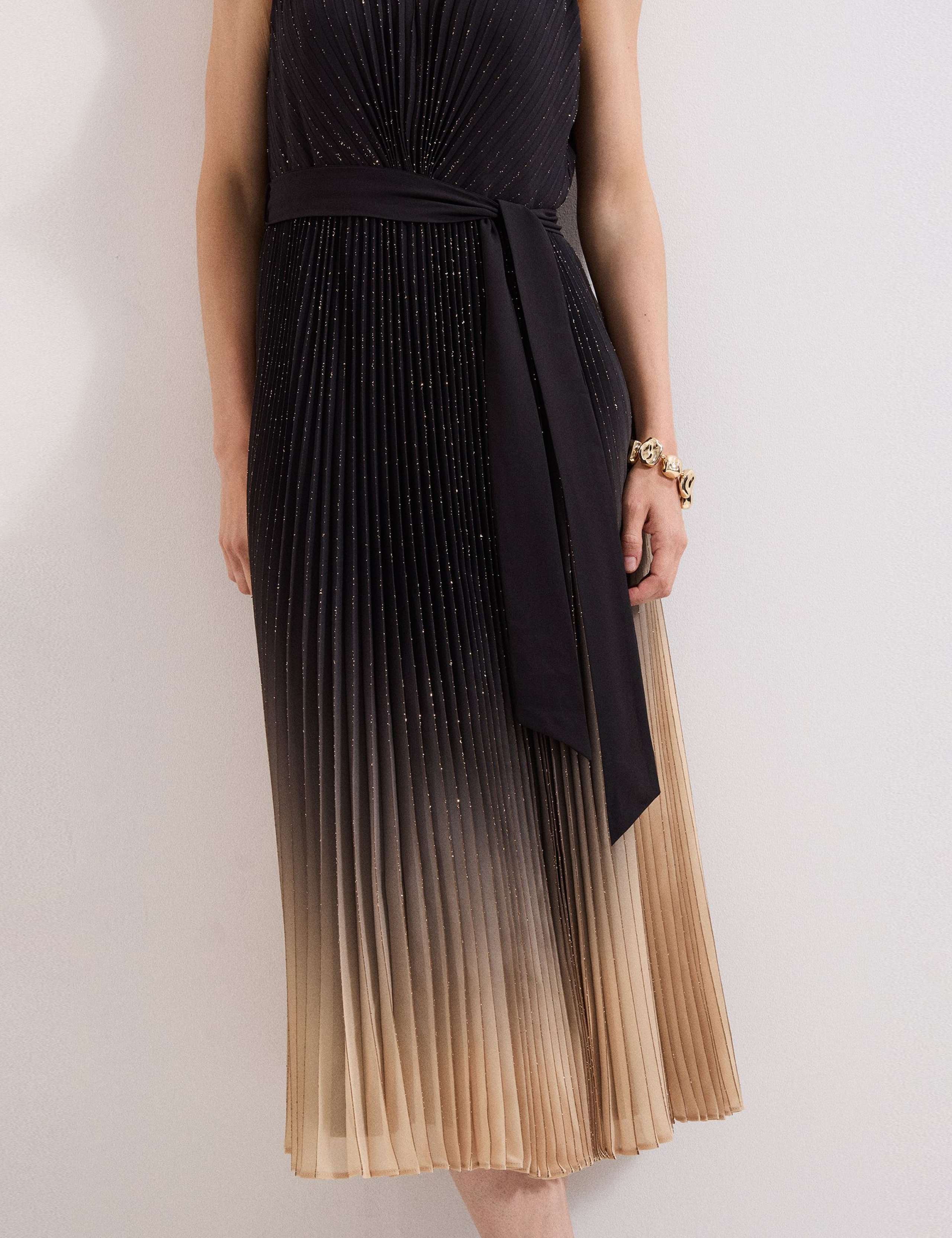 Sparkly Ombre Plisse Midaxi Dress 7 of 7